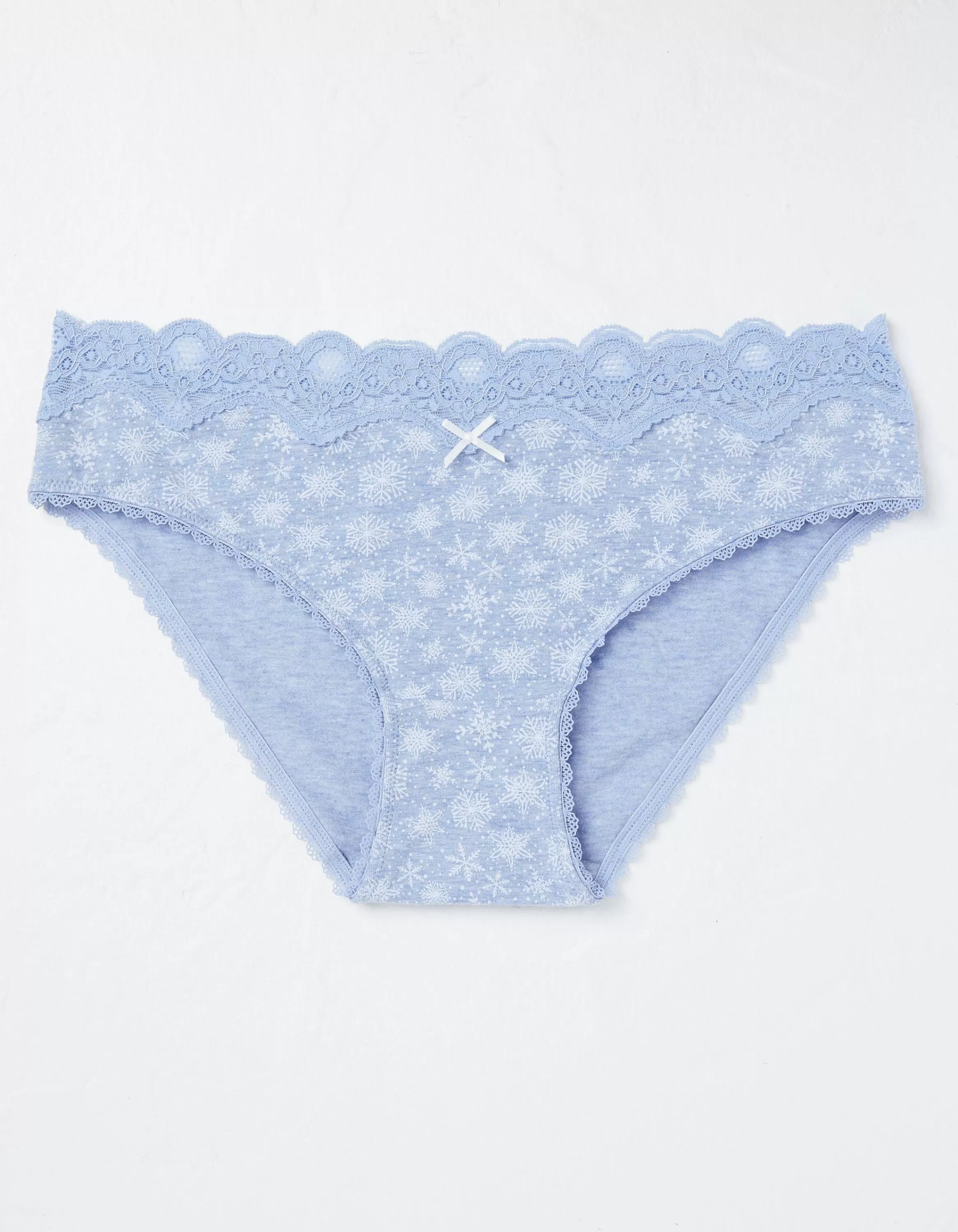 Sale FatFace Snowflake Print Mini Knickers Light Blue