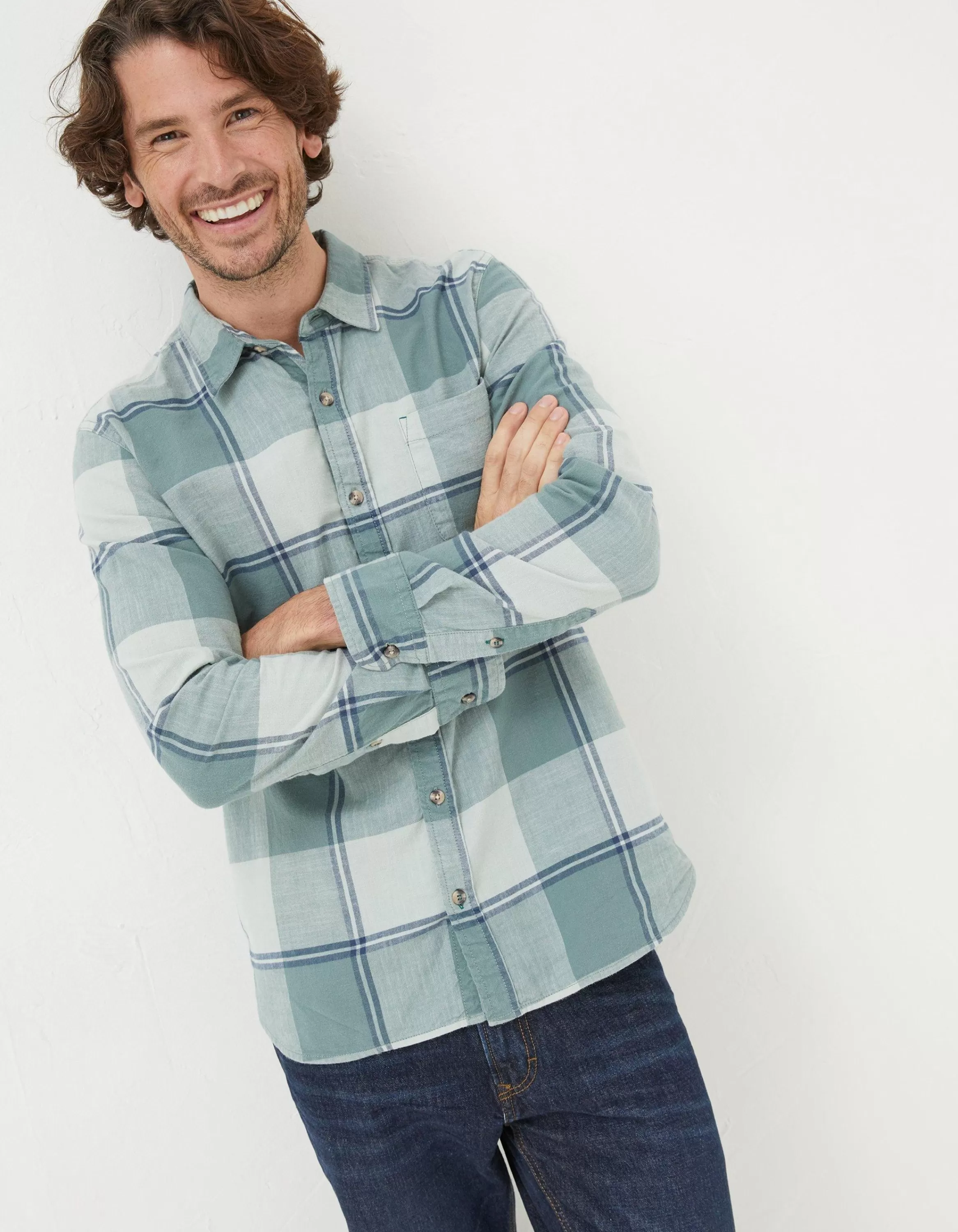 Flash Sale FatFace Somerset Check Shirt Green