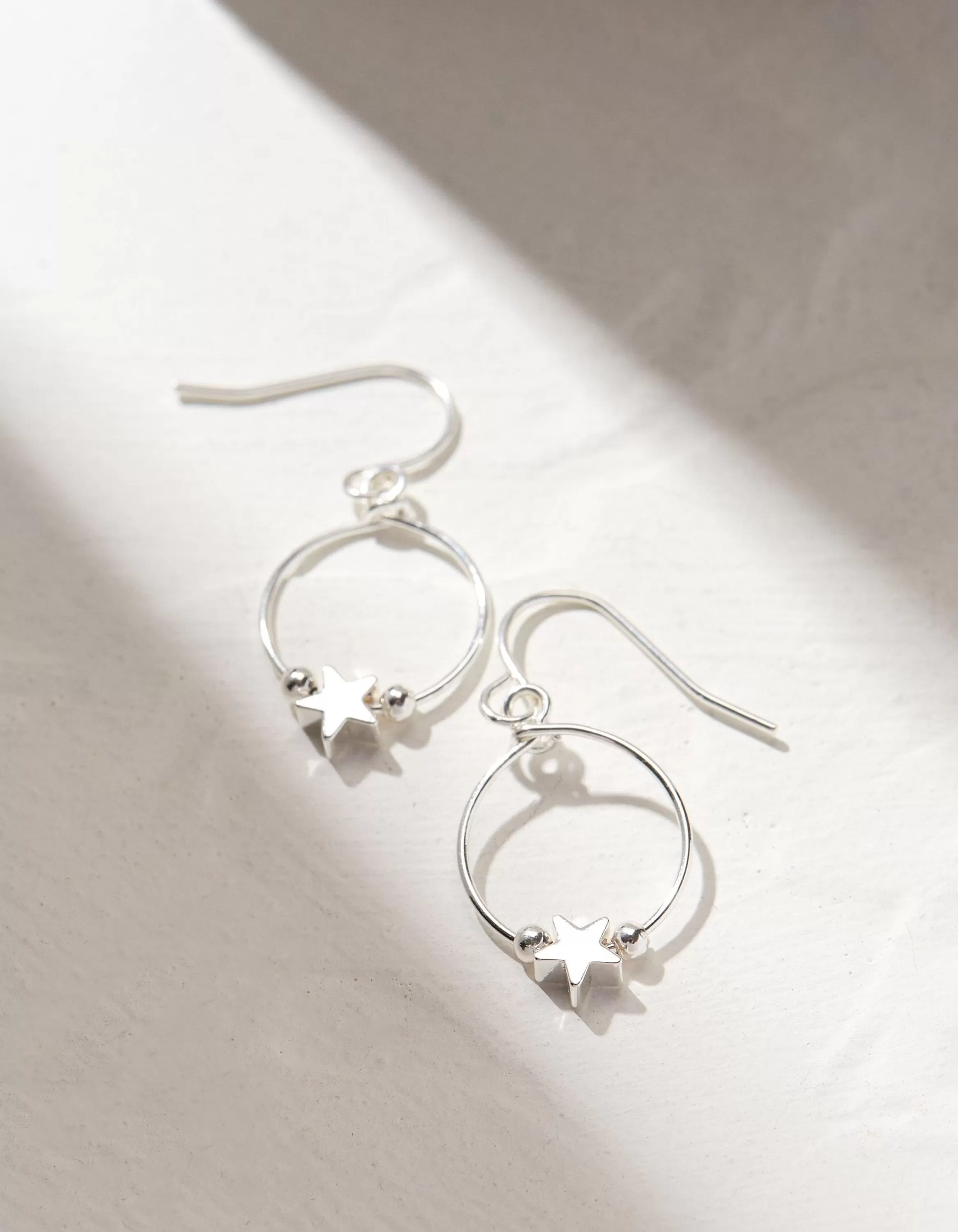 Best FatFace Star Drop Earrings Silver