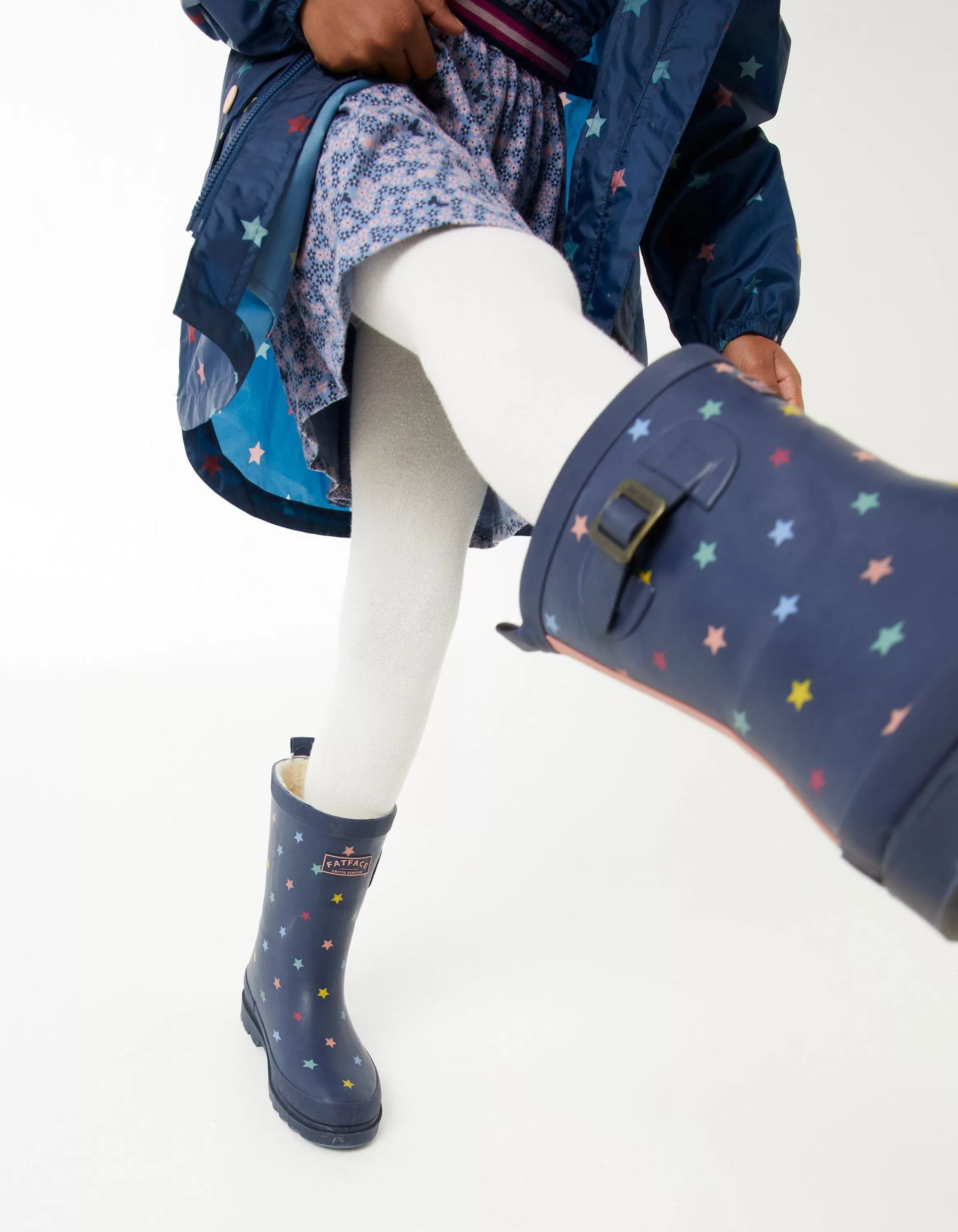 Flash Sale FatFace Star Wellies Navy