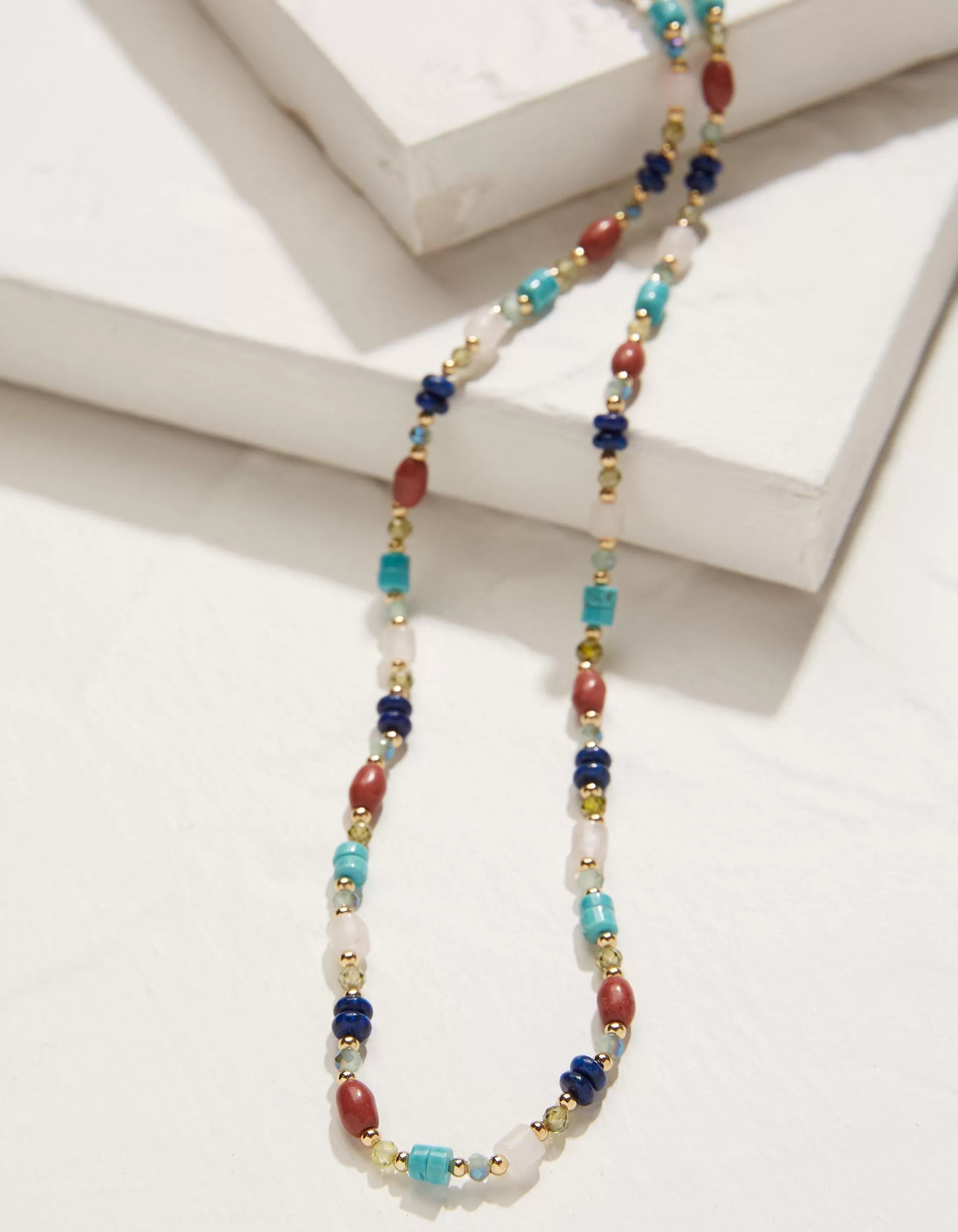 Outlet FatFace Stone And Bead Necklace Multi