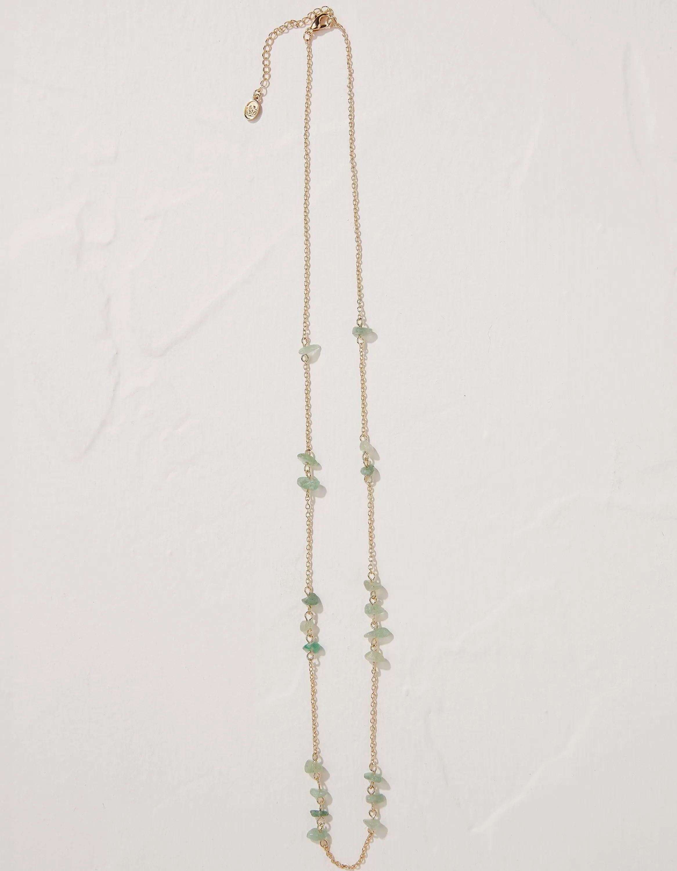 Sale FatFace Stone Long Necklace Green