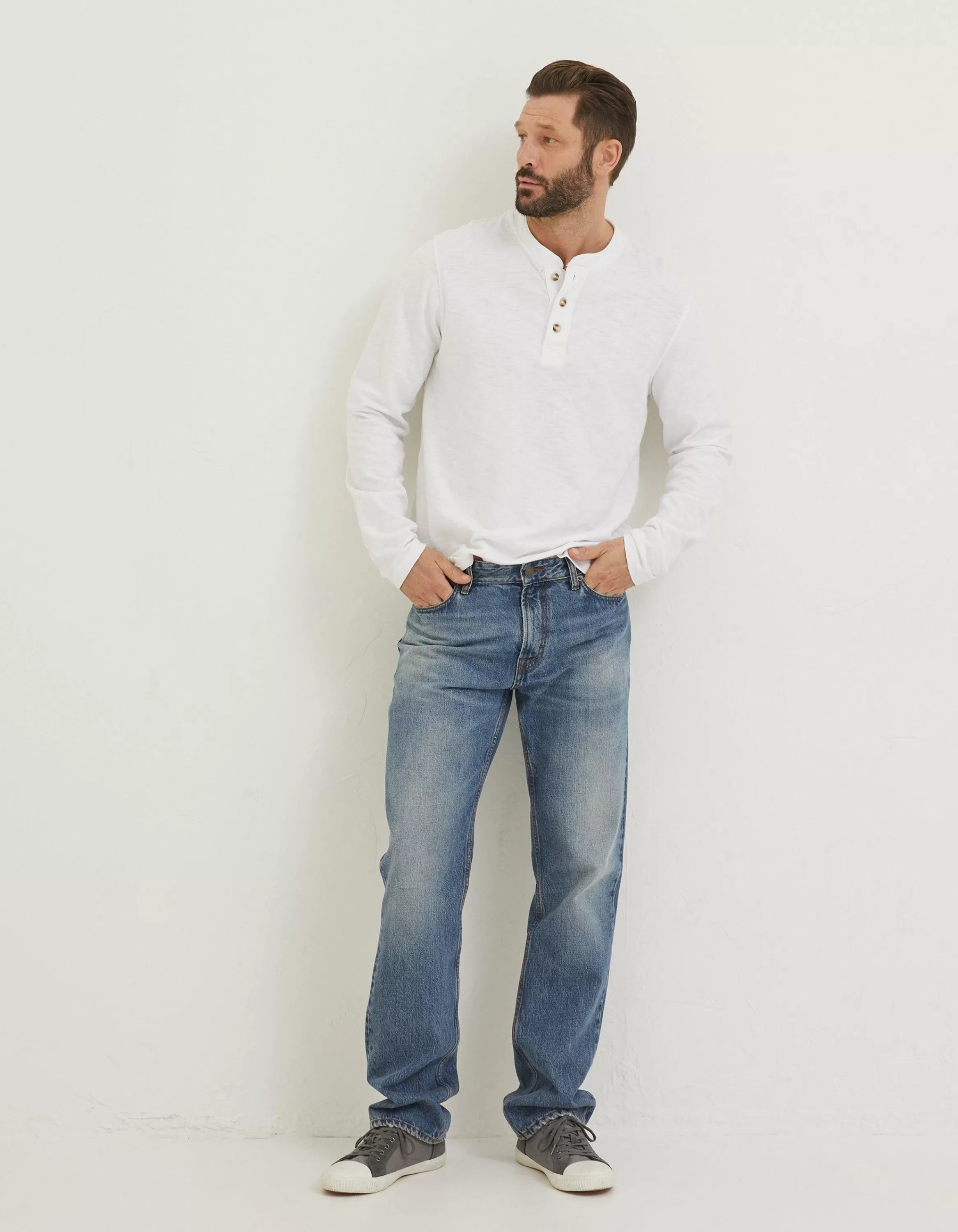 Outlet FatFace Straight Authentic Wash Jeans Denim