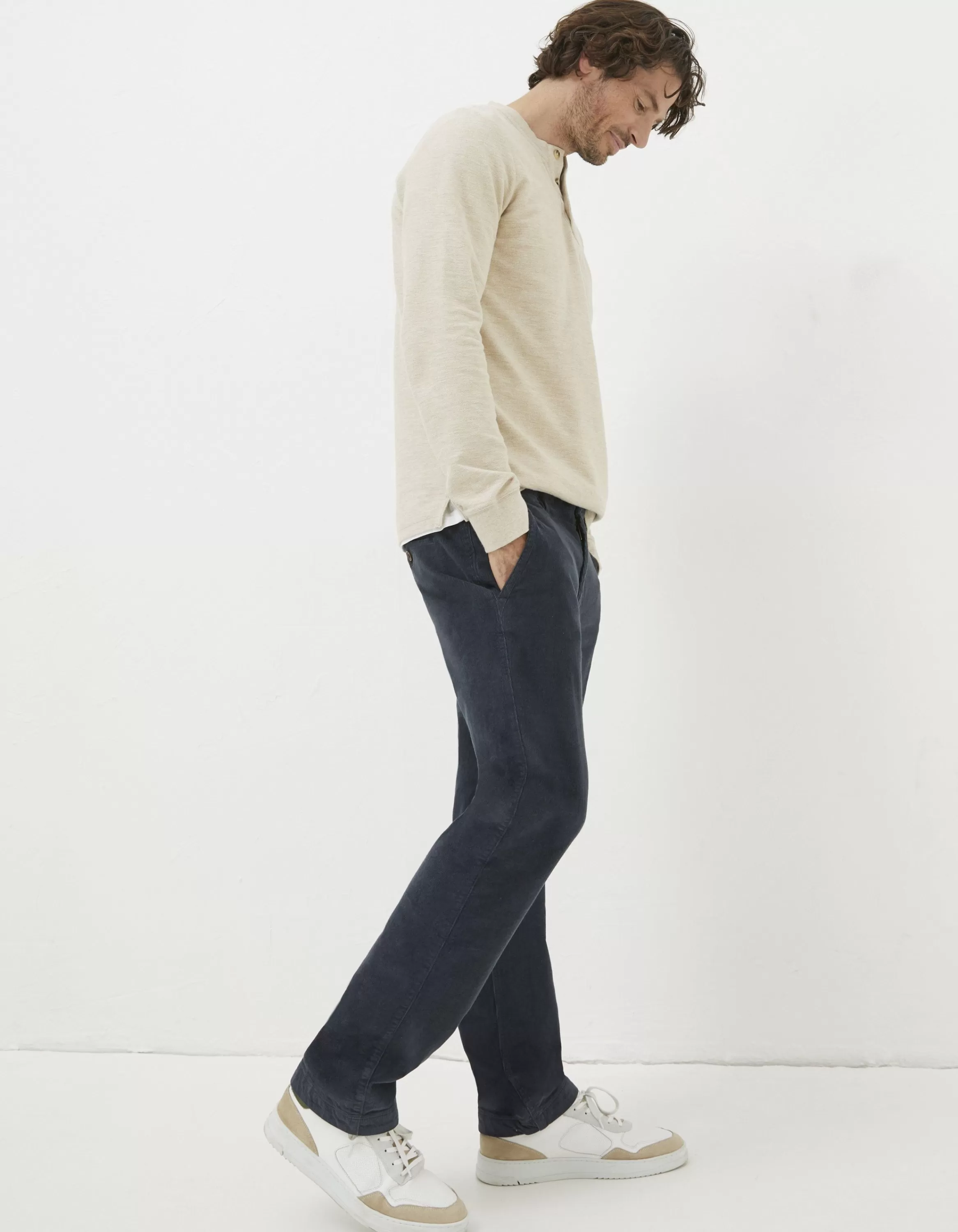 Hot FatFace Straight Cord Trousers Navy