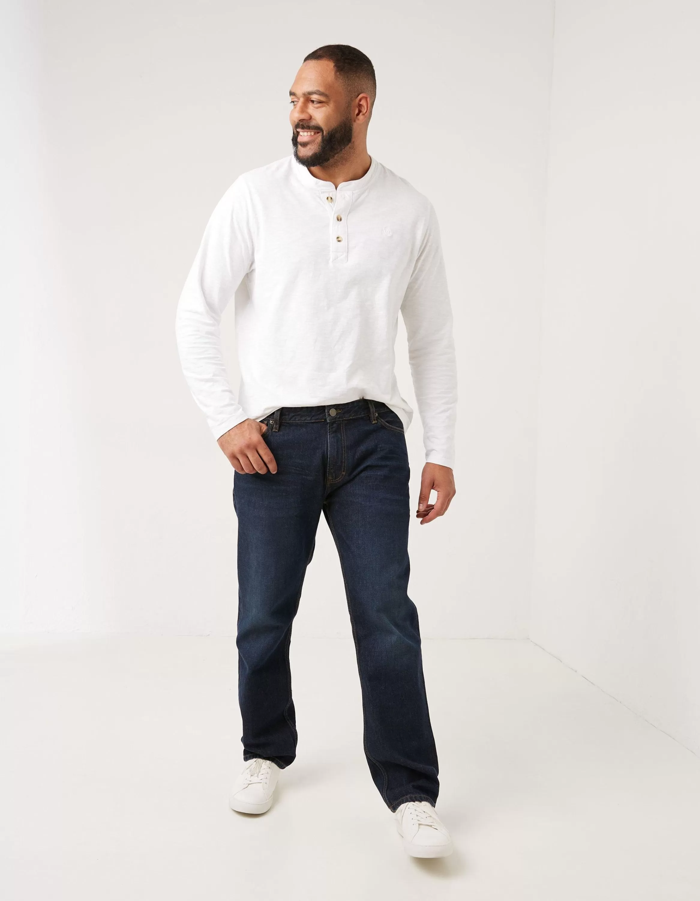 Best Sale FatFace Straight Dark Vintage Wash Jeans Denim