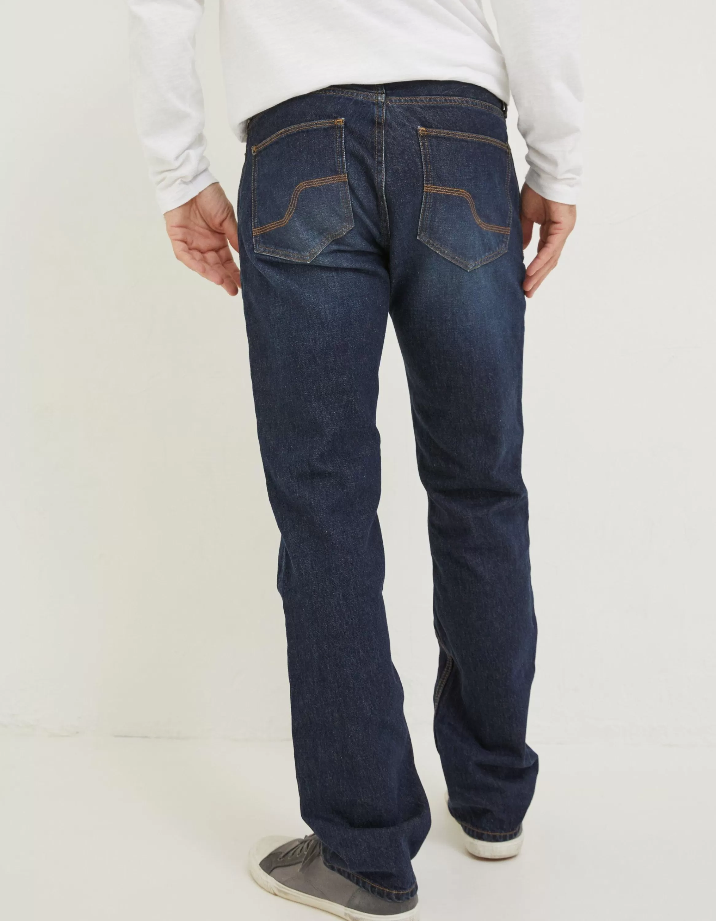 Best Sale FatFace Straight Dark Vintage Wash Jeans Denim