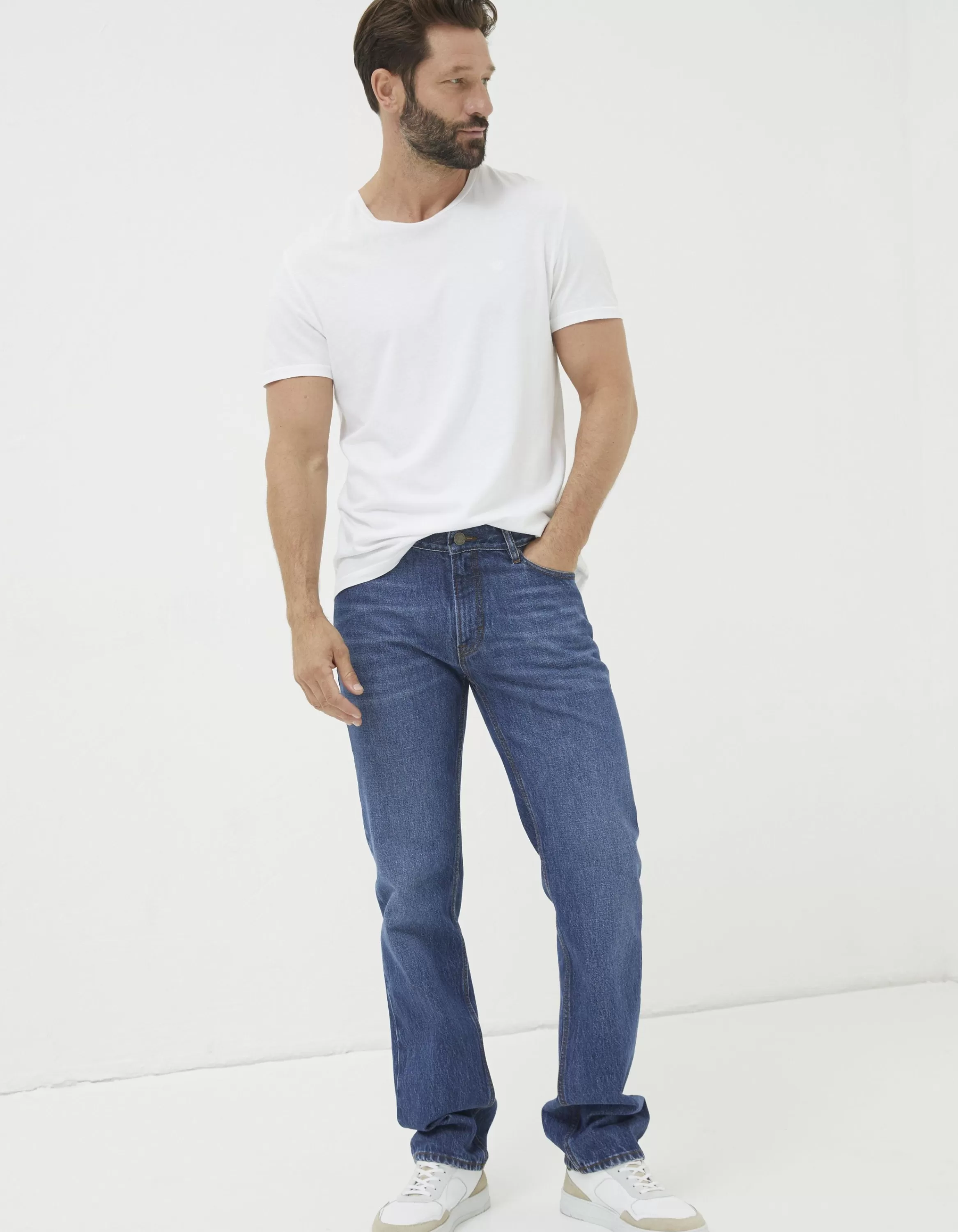 Discount FatFace Straight Fit Jeans Stone Wash