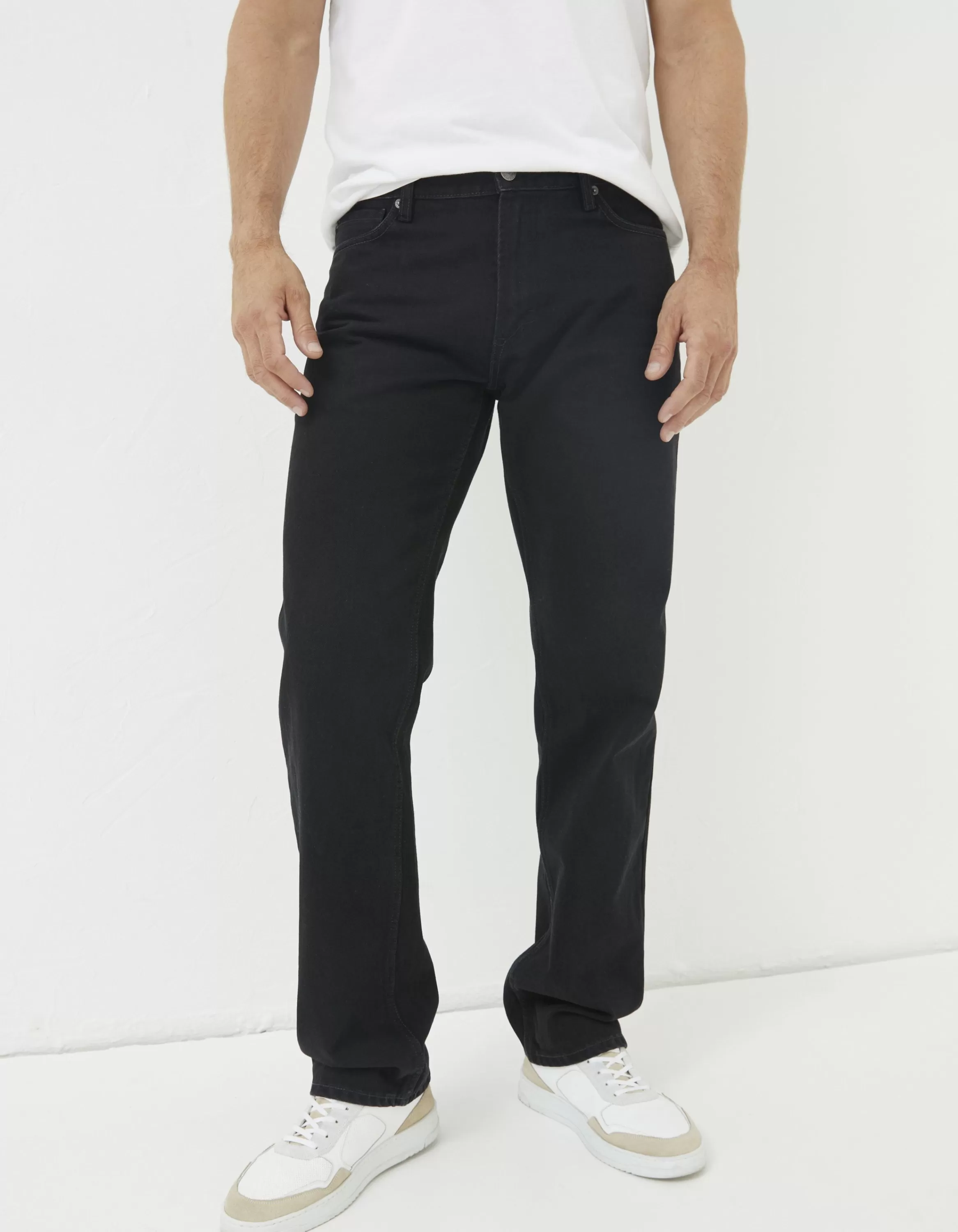 Outlet FatFace Straight Fit Jeans Washed Black