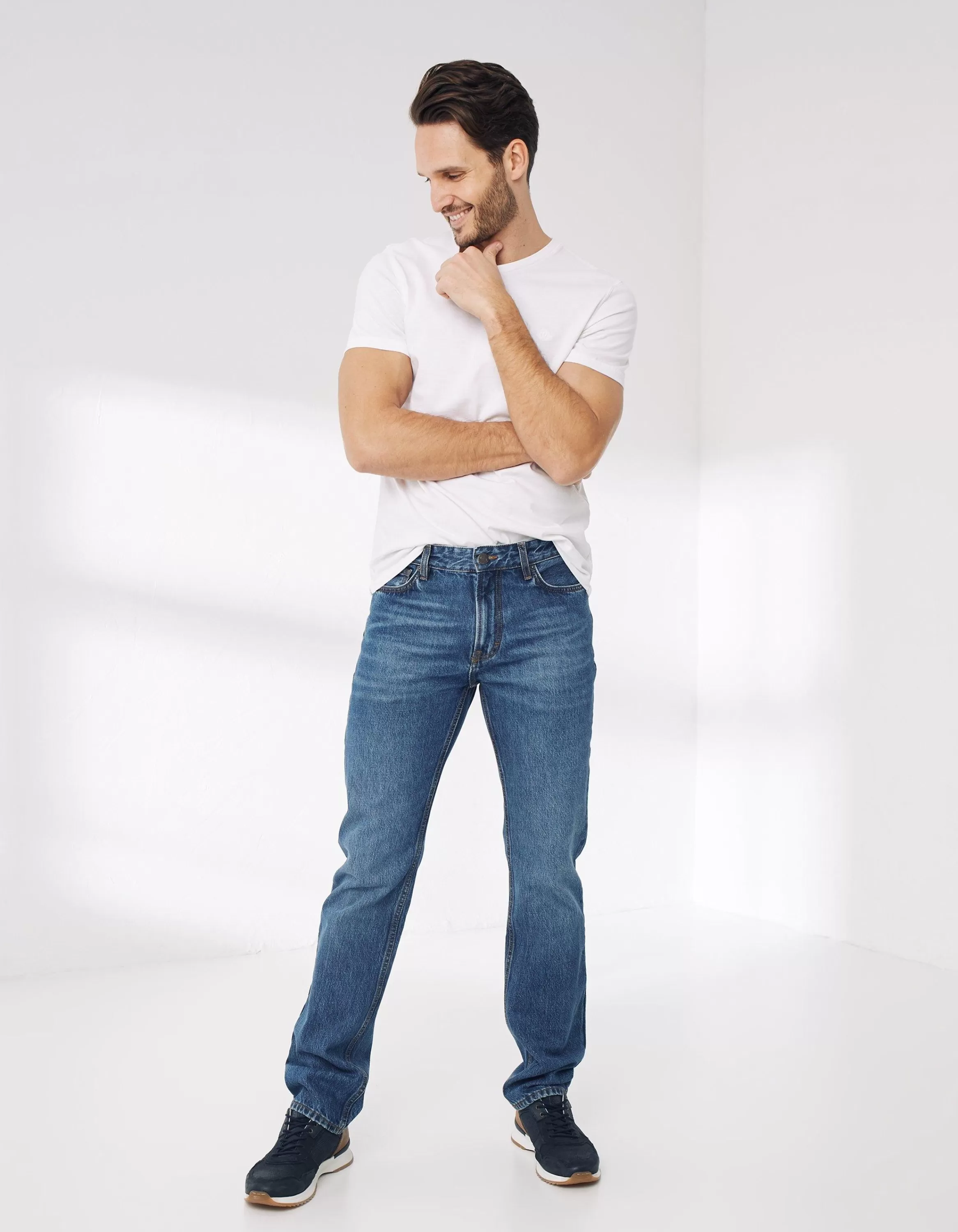 Outlet FatFace Straight Stone Wash Jeans Denim