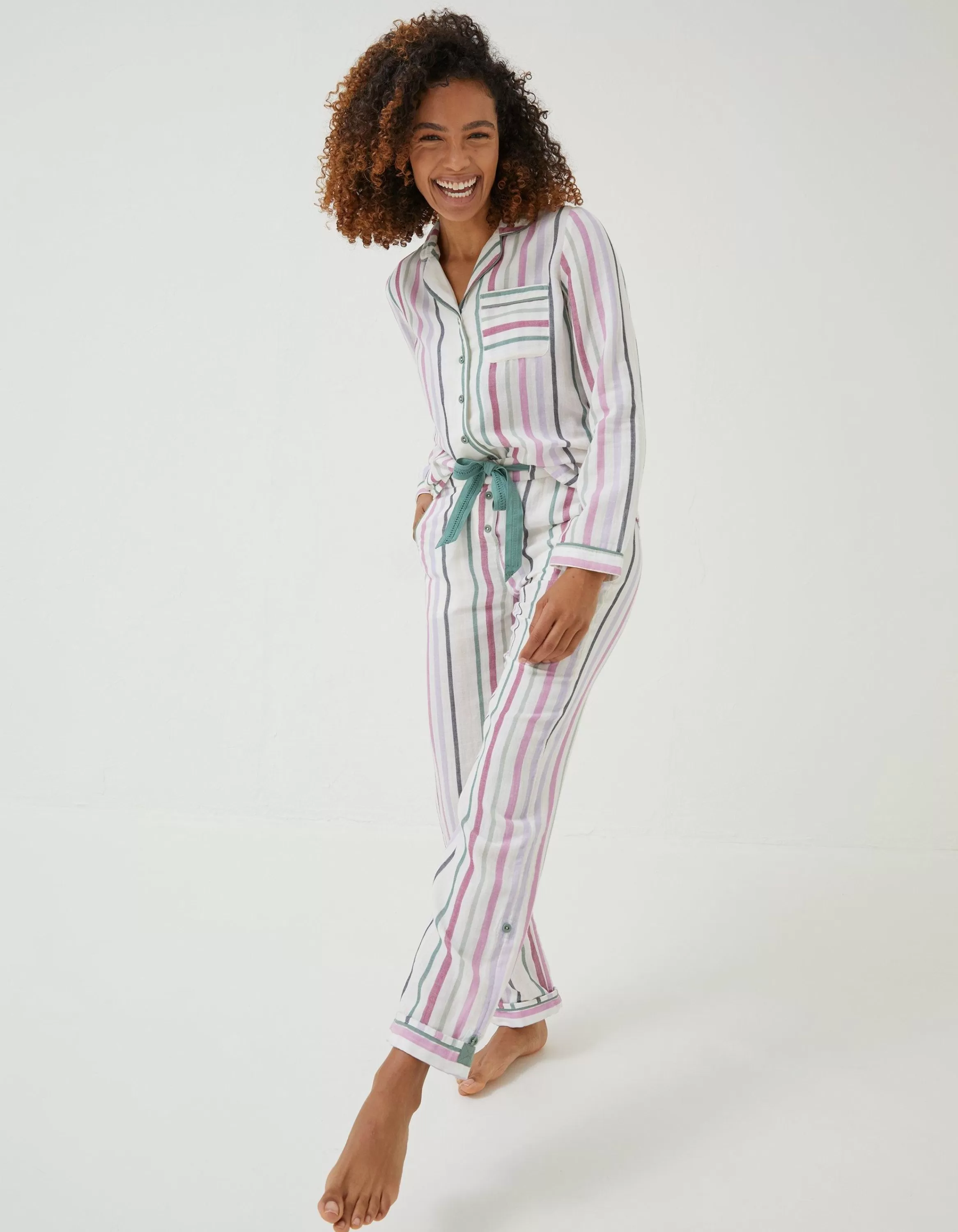 Flash Sale FatFace Stripe Pj Set Multi Colour