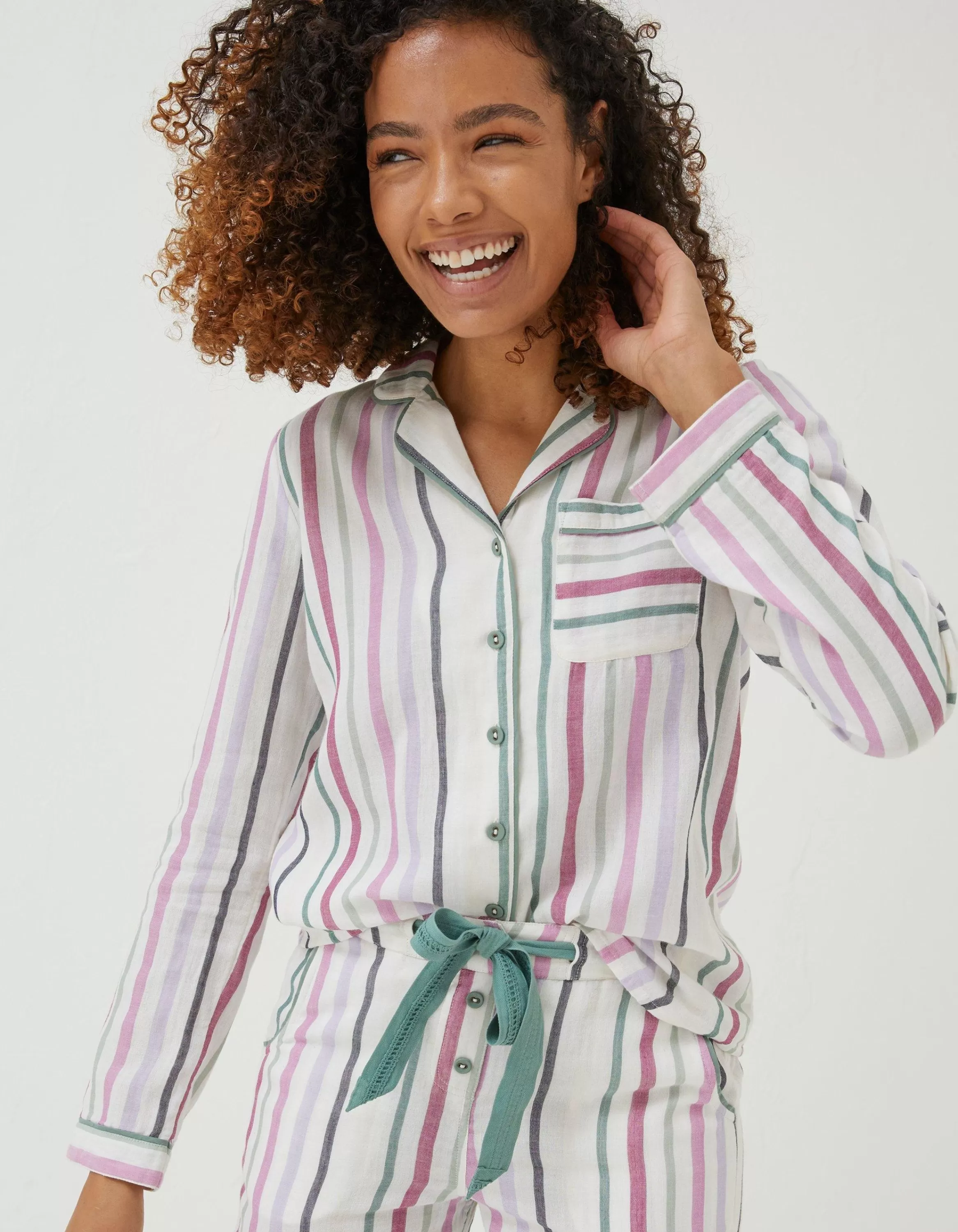 Flash Sale FatFace Stripe Pj Set Multi Colour