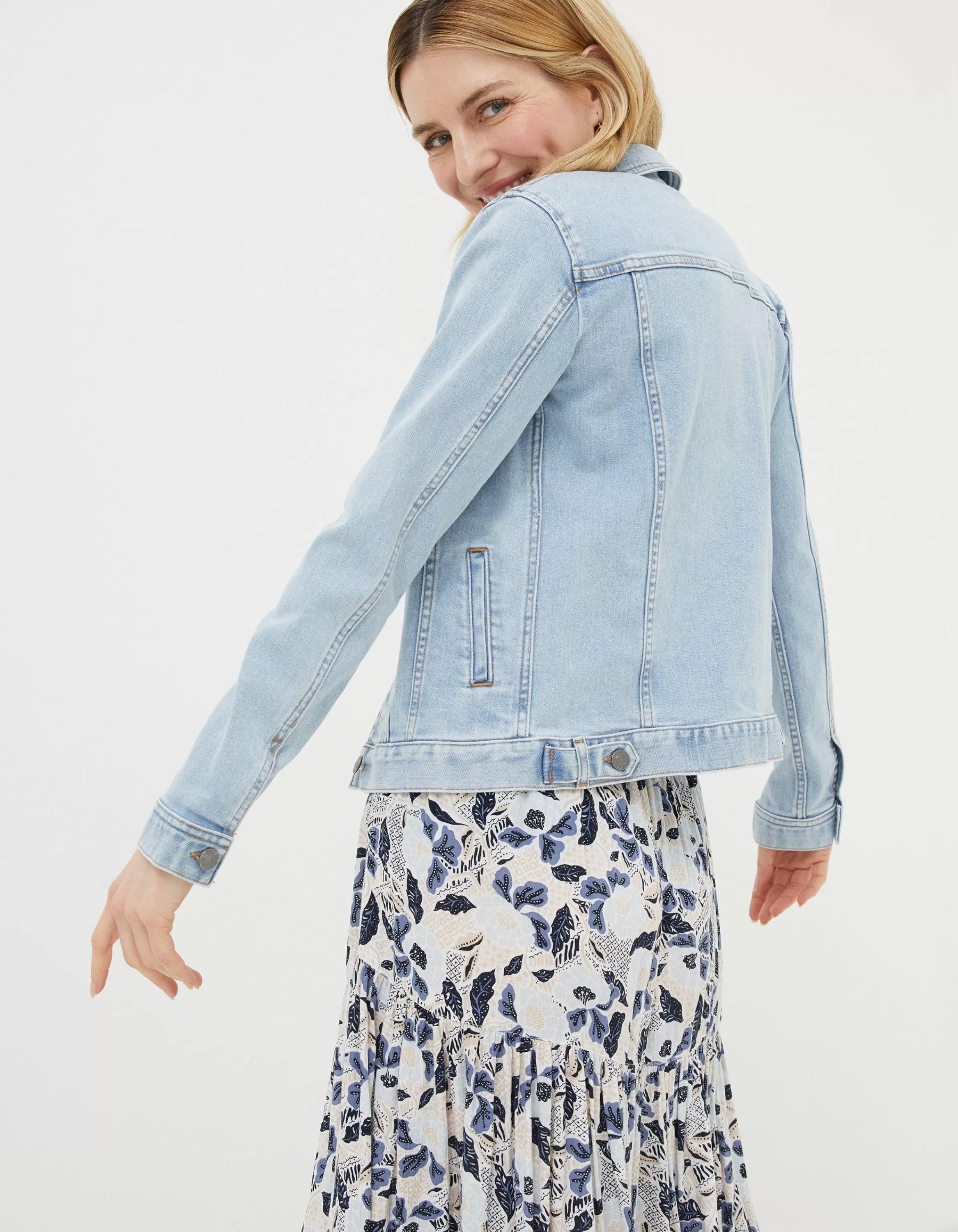 Best Sale FatFace Tasha Denim Jacket Bleach Wash