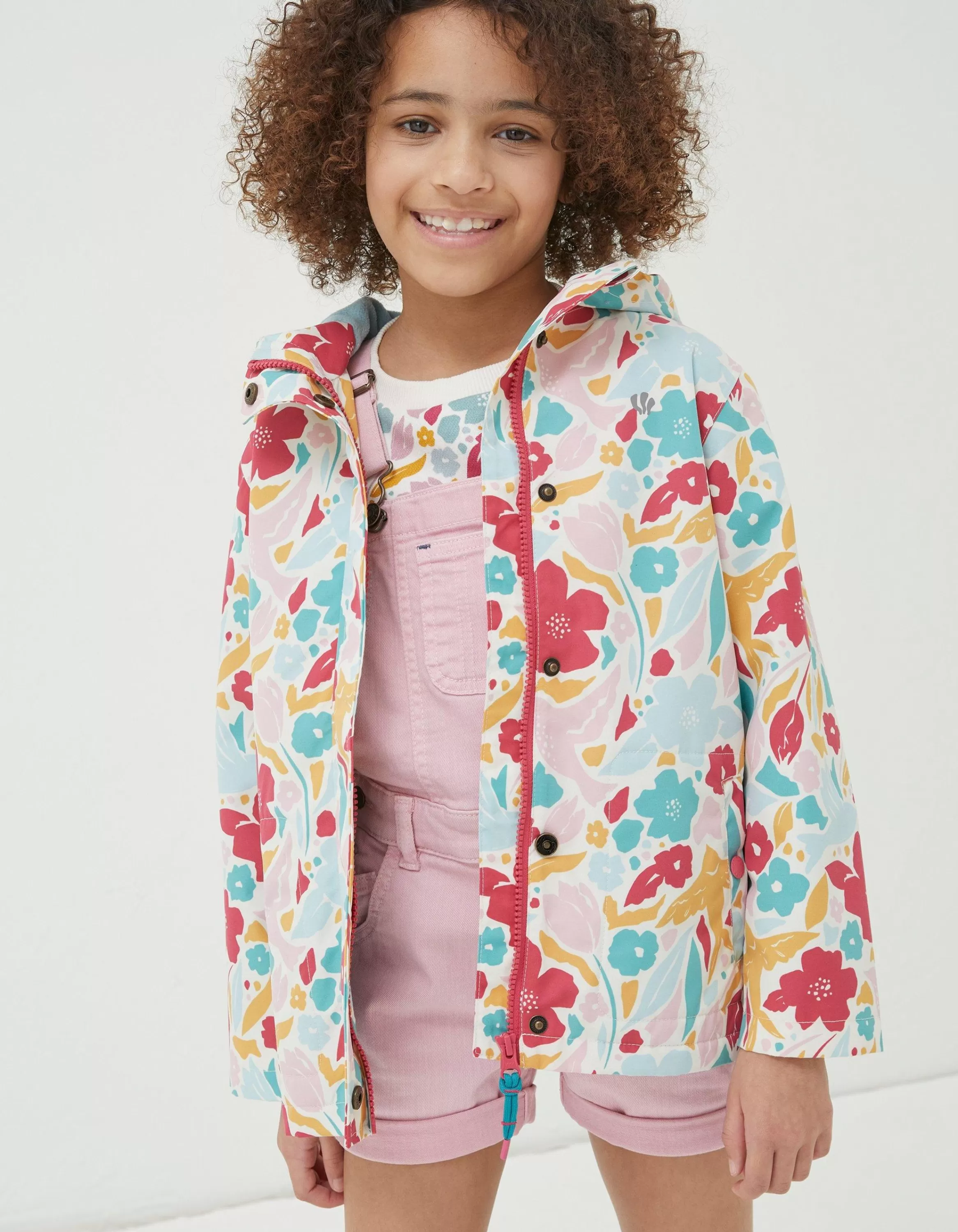 Outlet FatFace Tate Blooms Printed Jacket Off White