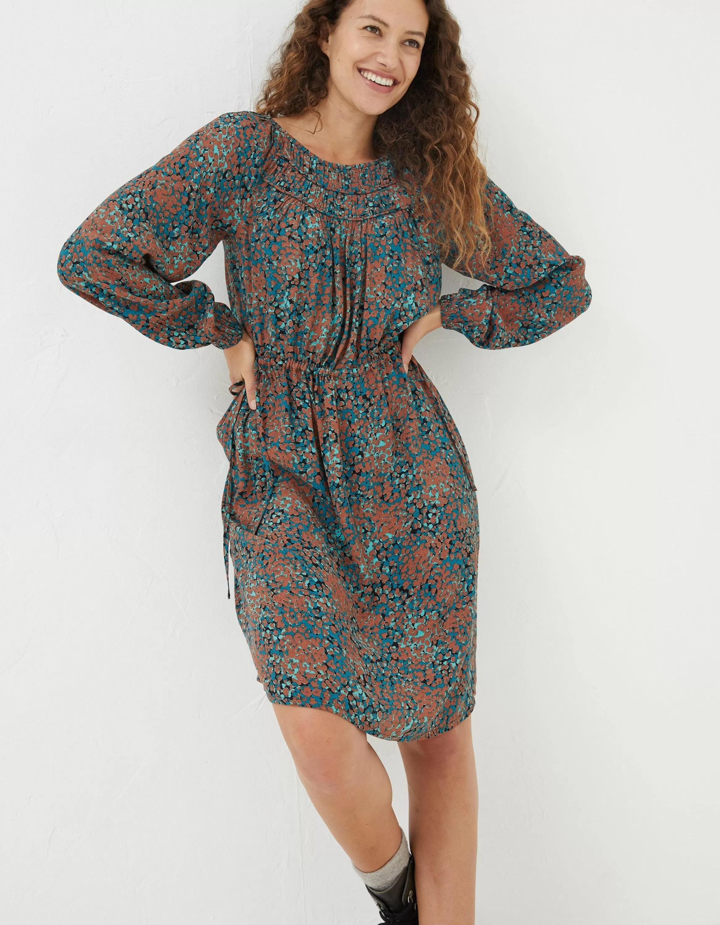 Cheap FatFace Taylor Textured Spot Dress Multi