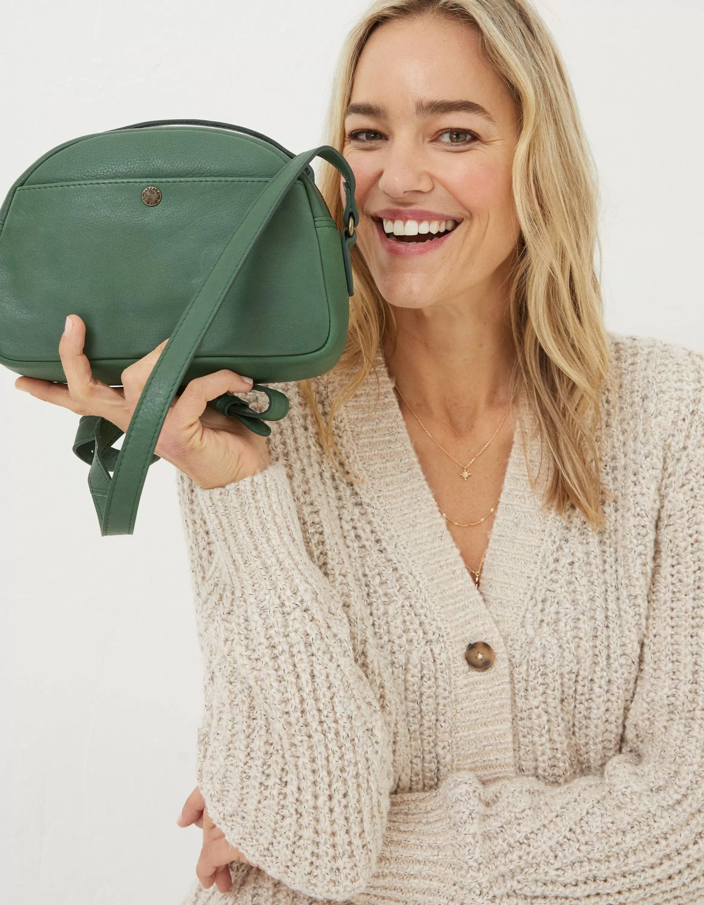 Store FatFace The Callie Crossbody Bag Green