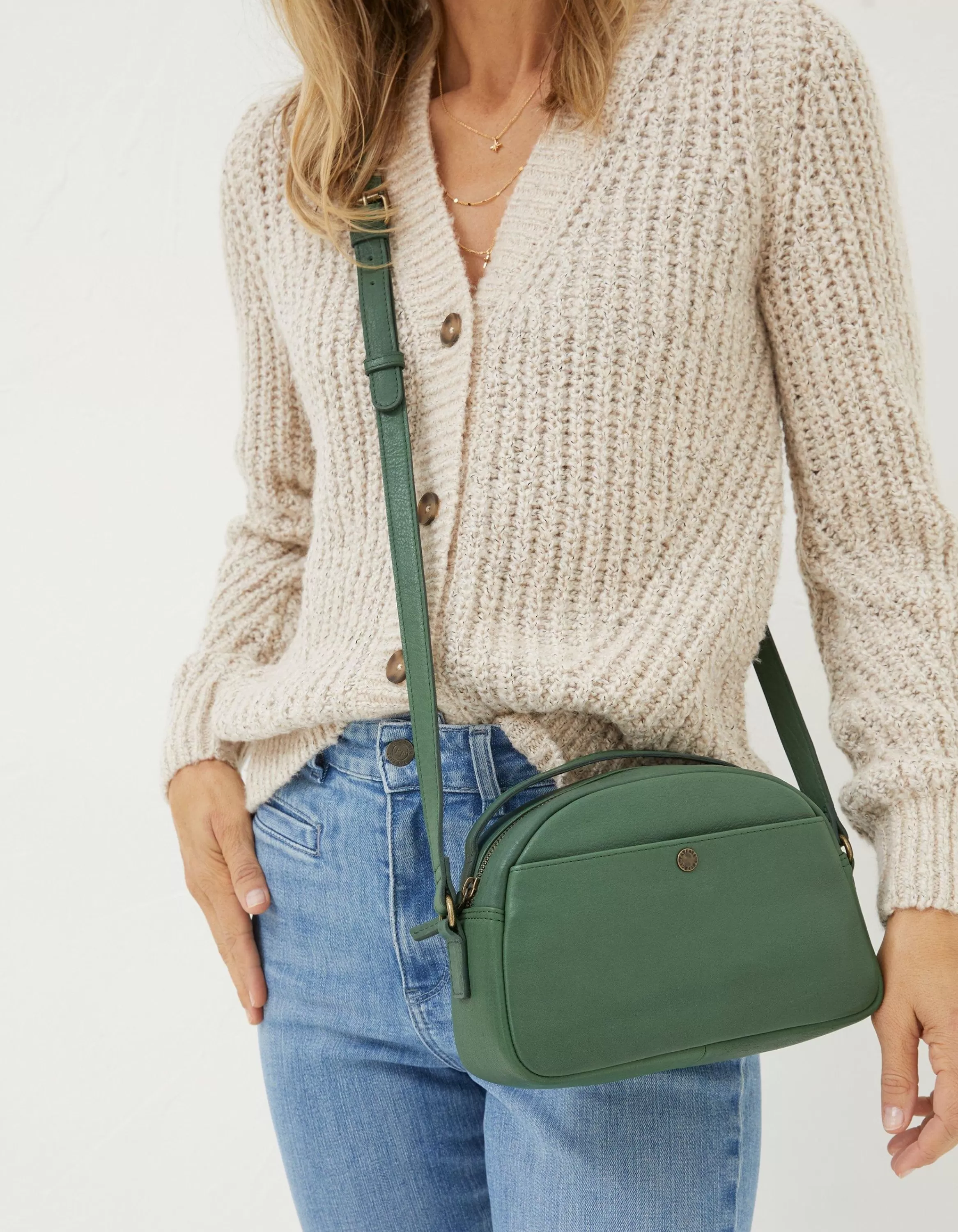 Store FatFace The Callie Crossbody Bag Green