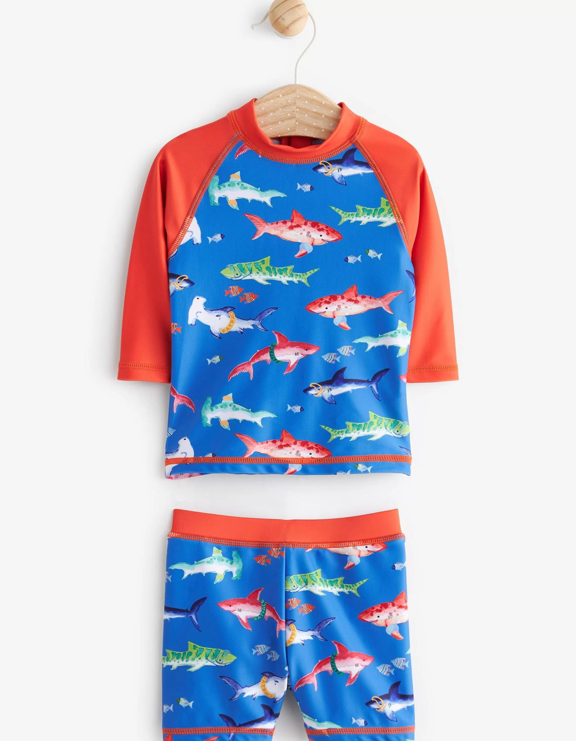 Store FatFace Three Piece Shark Swim Set Blue