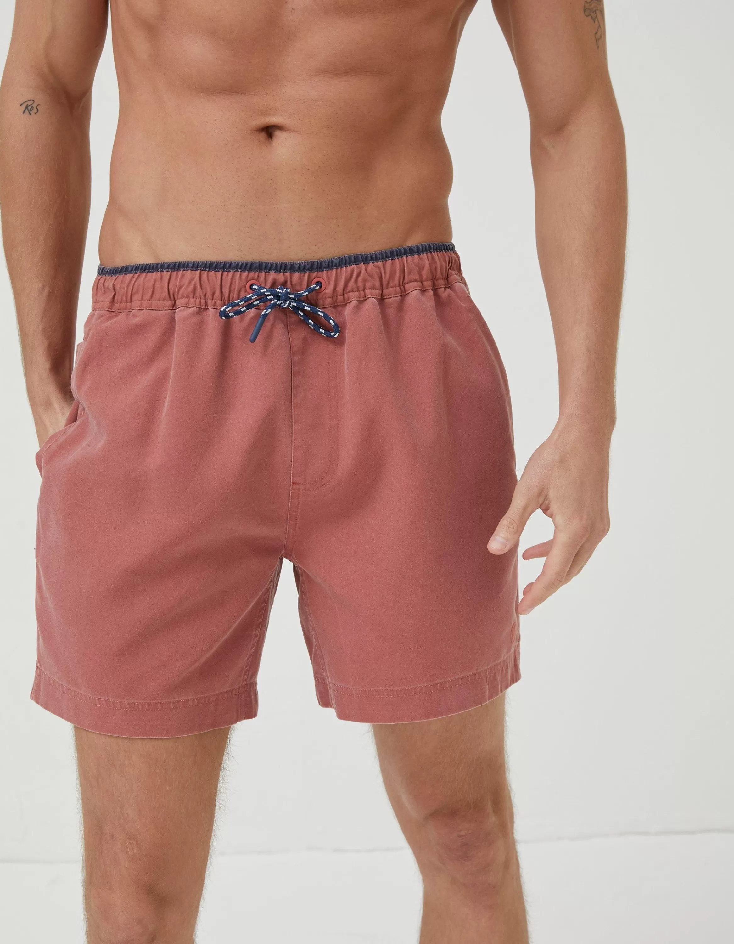 Best Sale FatFace Trevose Plain Swim Shorts Terracotta