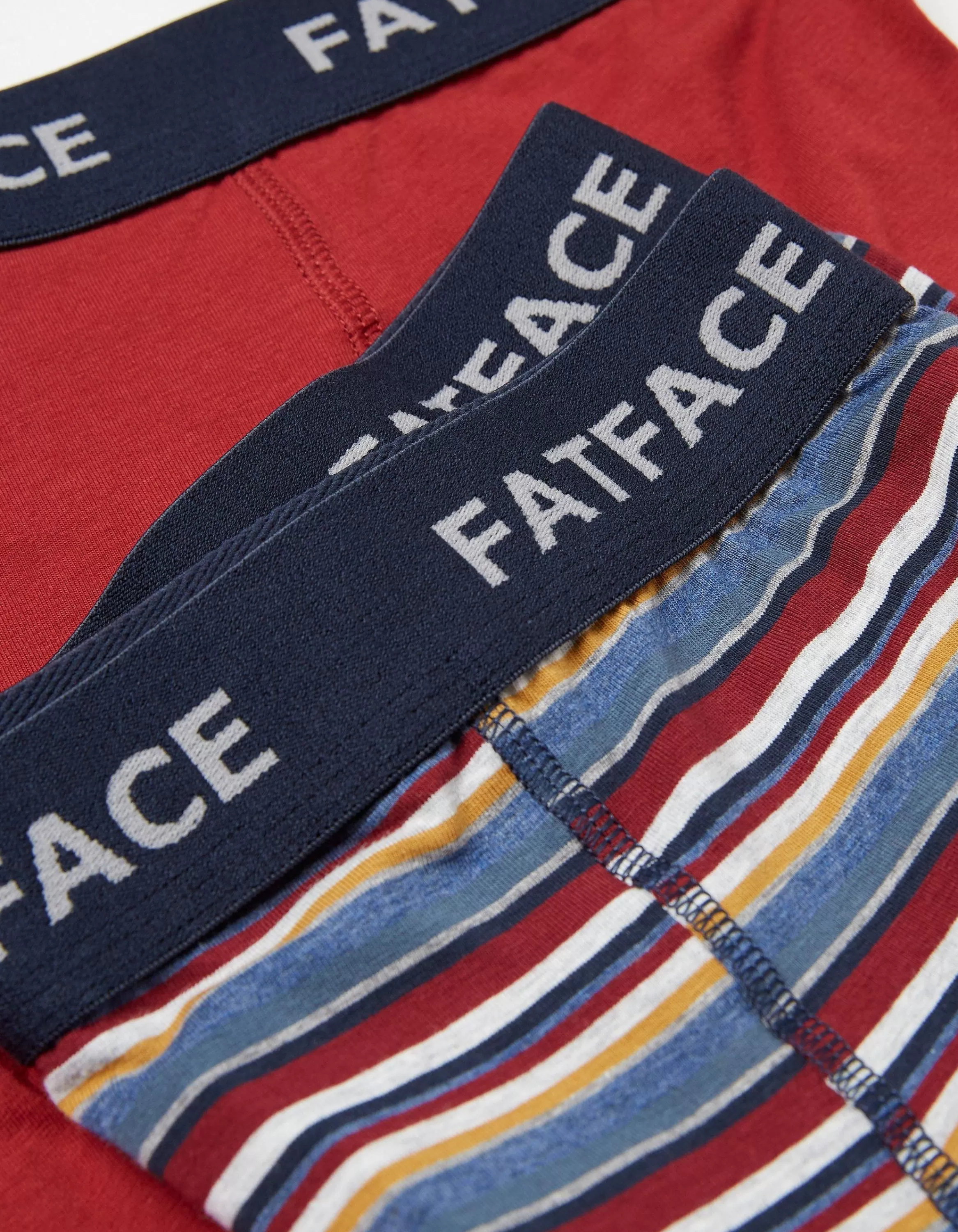 Best Sale FatFace Two Pack Portland Stripe Boxers Multi Colour