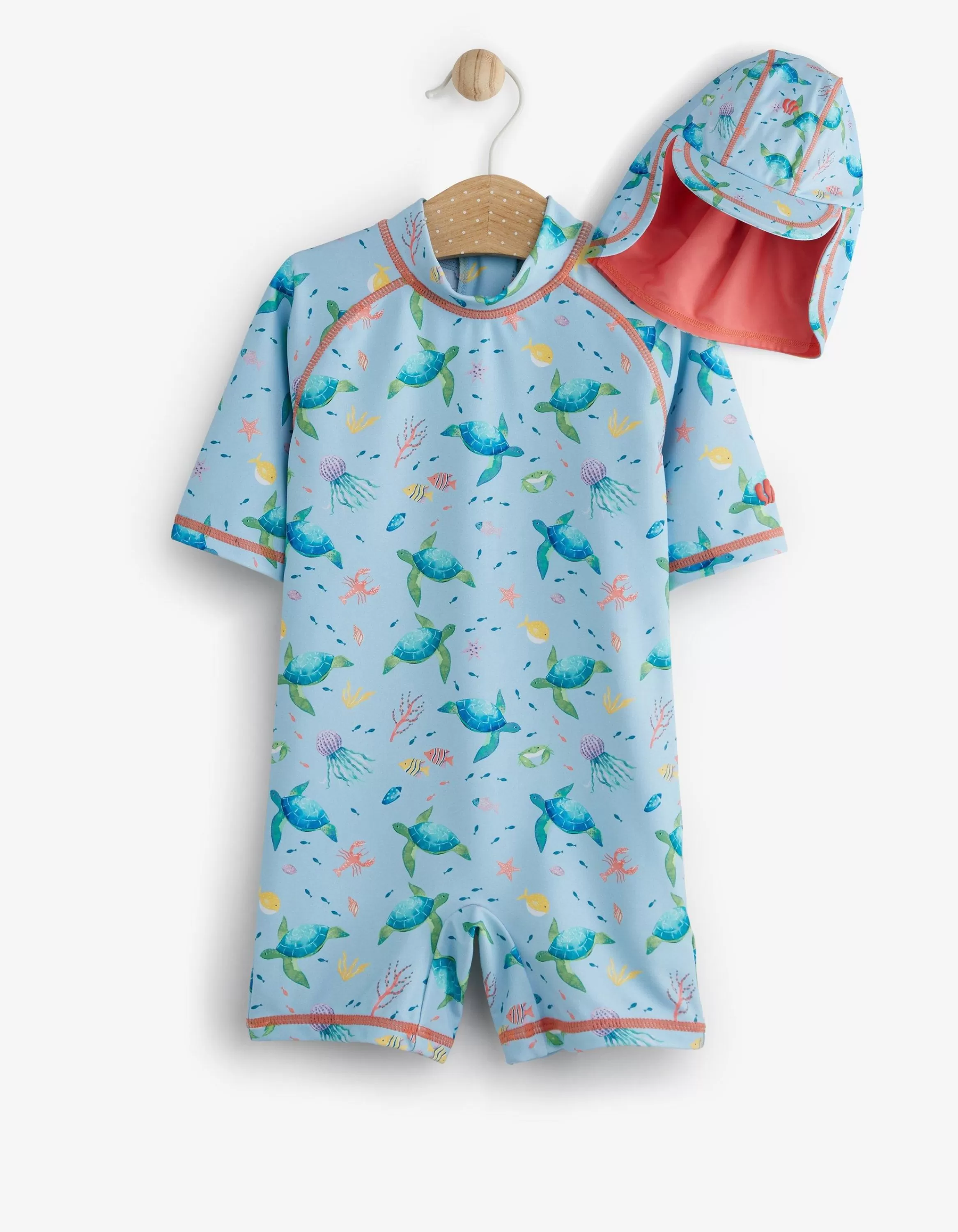 Store FatFace Under The Sea Sunsafe Swimsuit Set Blue