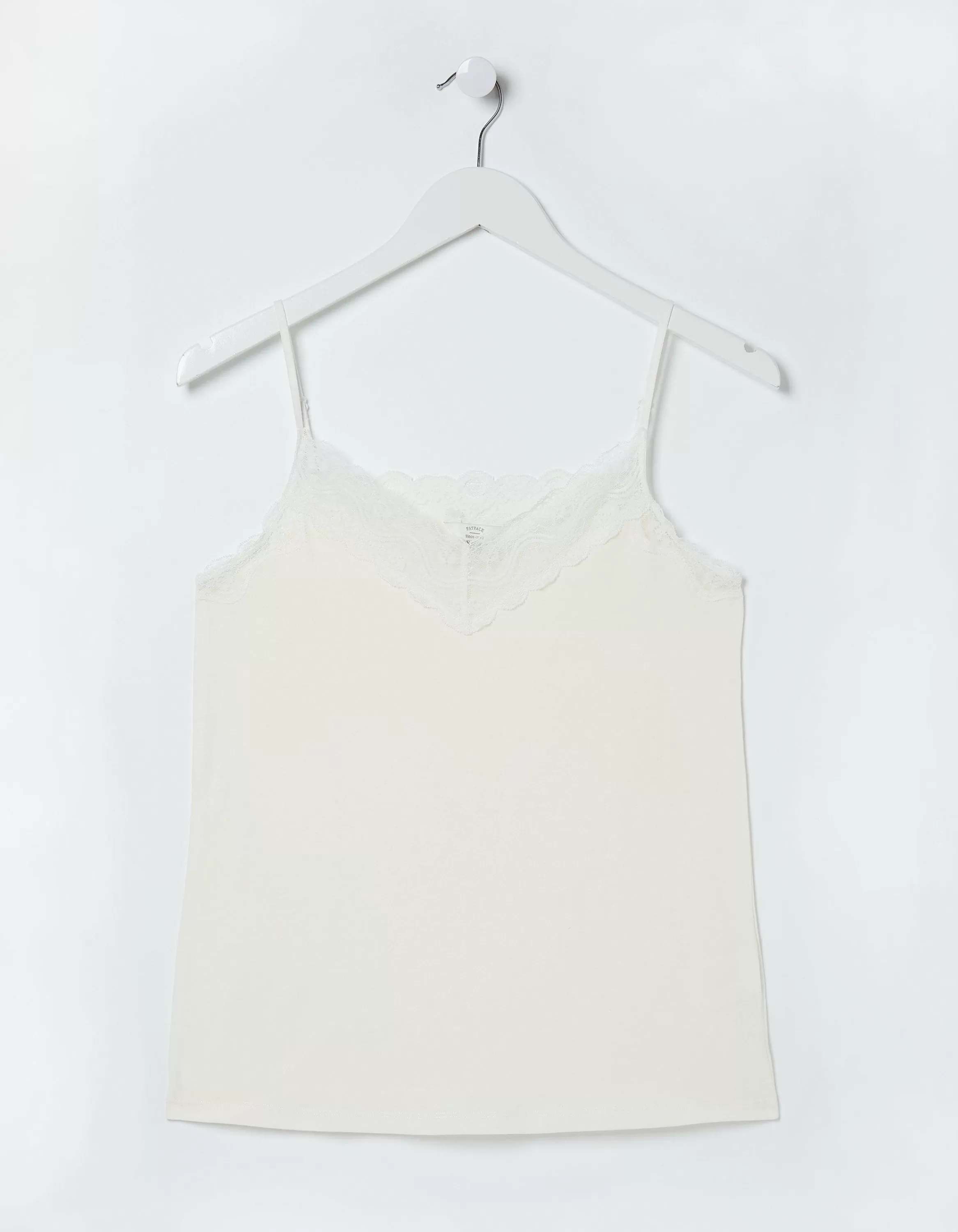 Shop FatFace V Neck Lace Vest Ivory