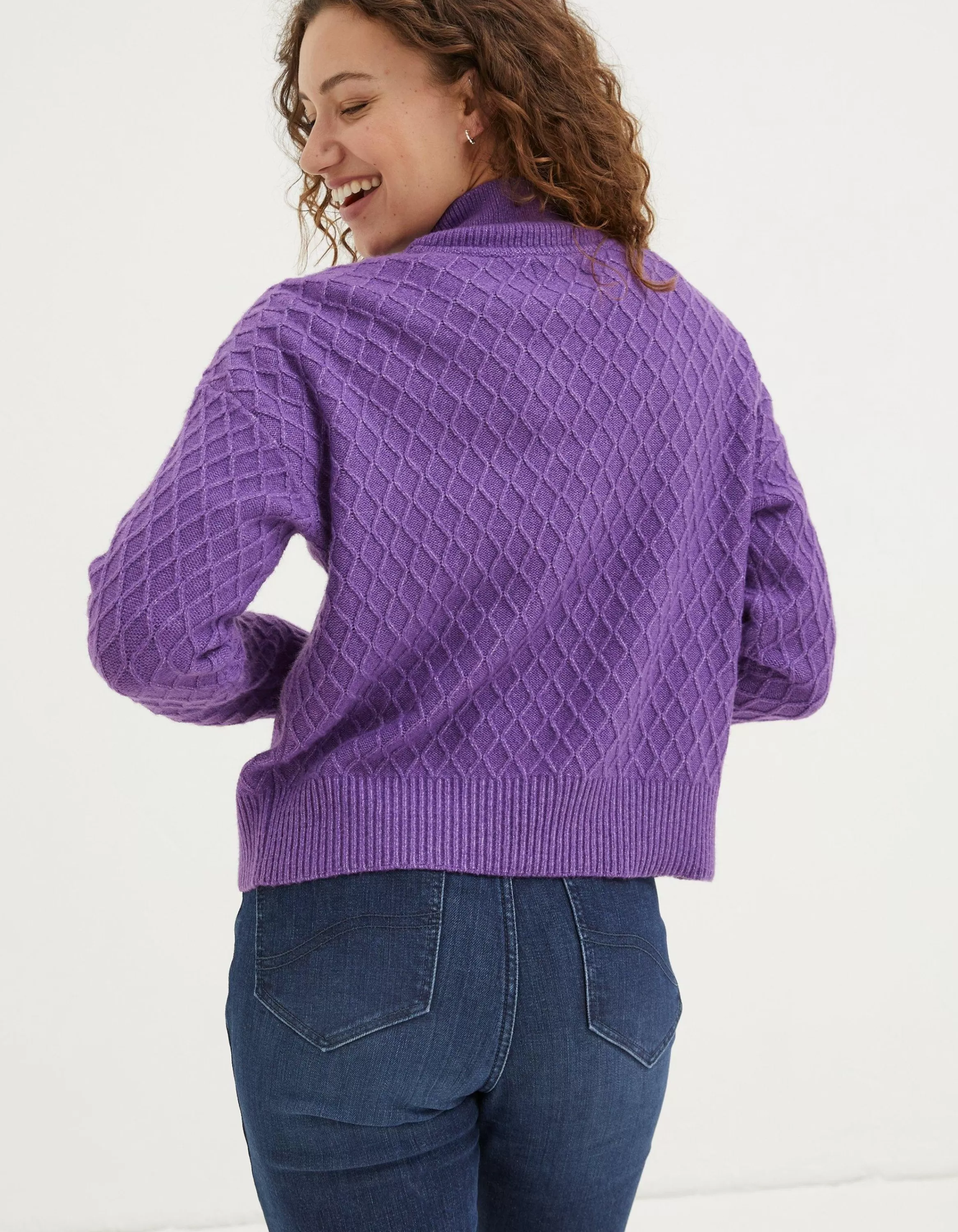 Flash Sale FatFace Vicki Jumper Purple