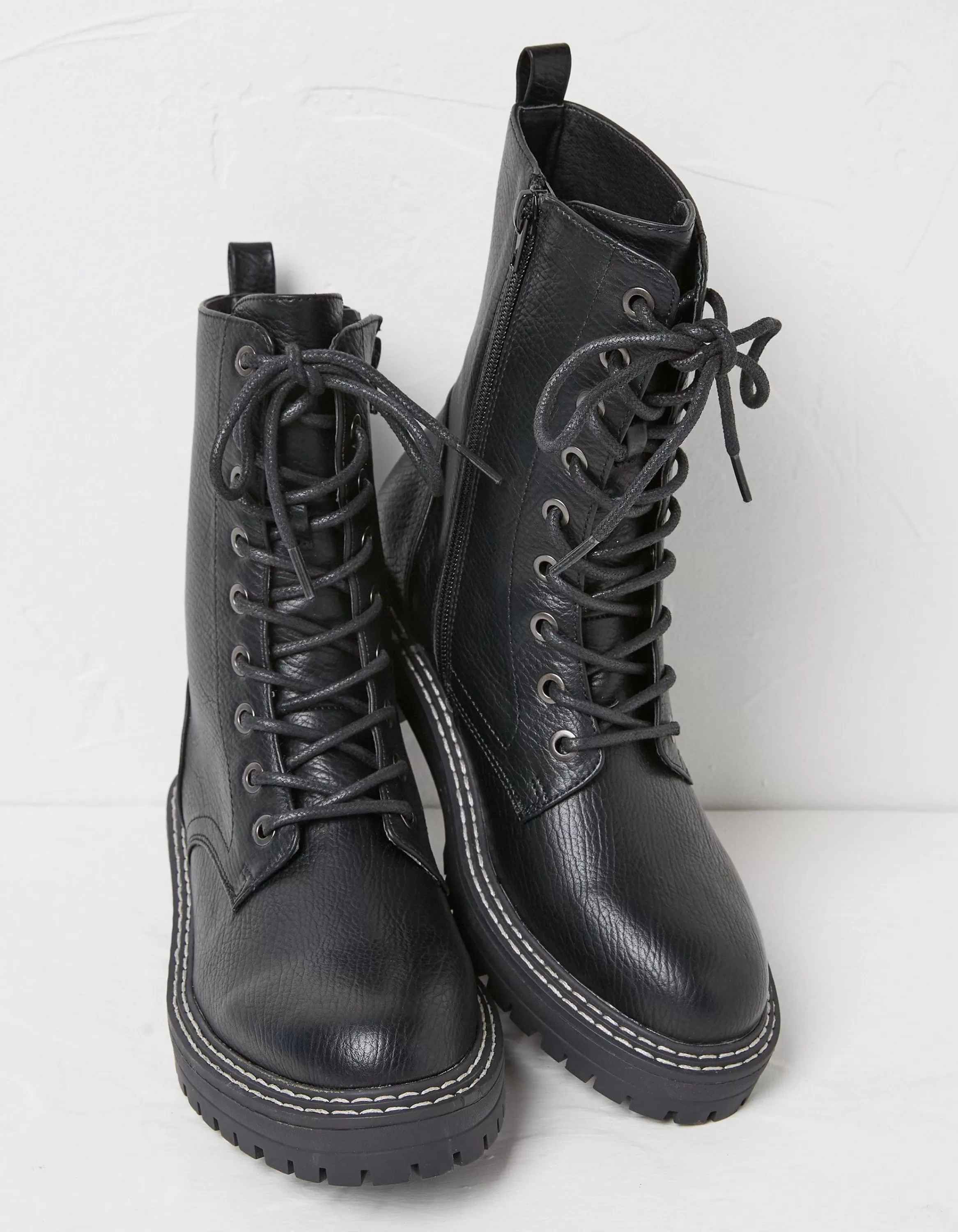 Discount FatFace Violet Mid Chunky Lace Up Boot Black