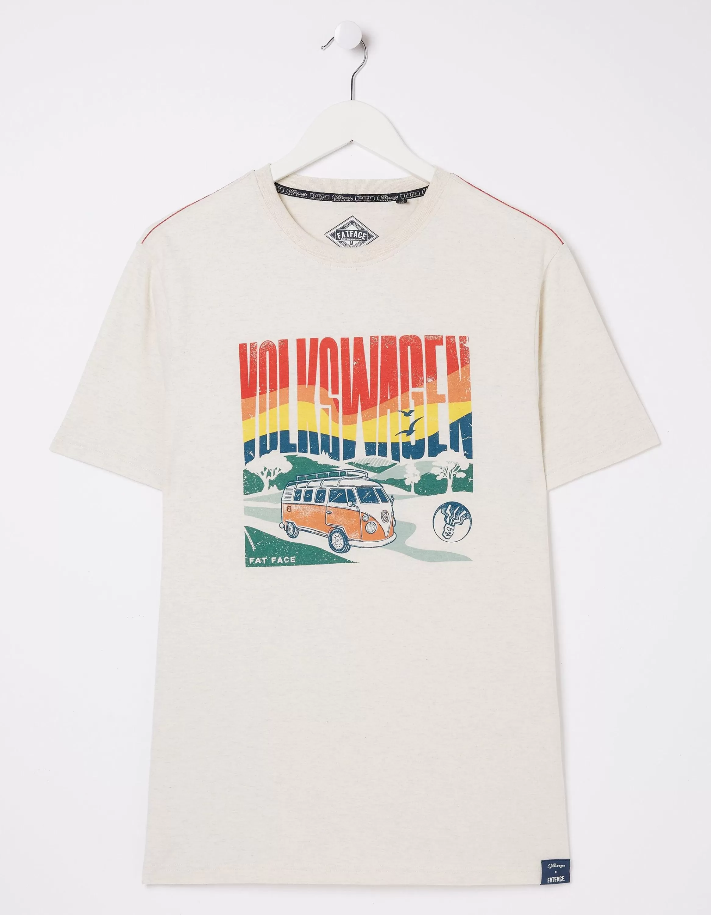 Cheap FatFace Vw Countryside T-Shirt Grey Marl