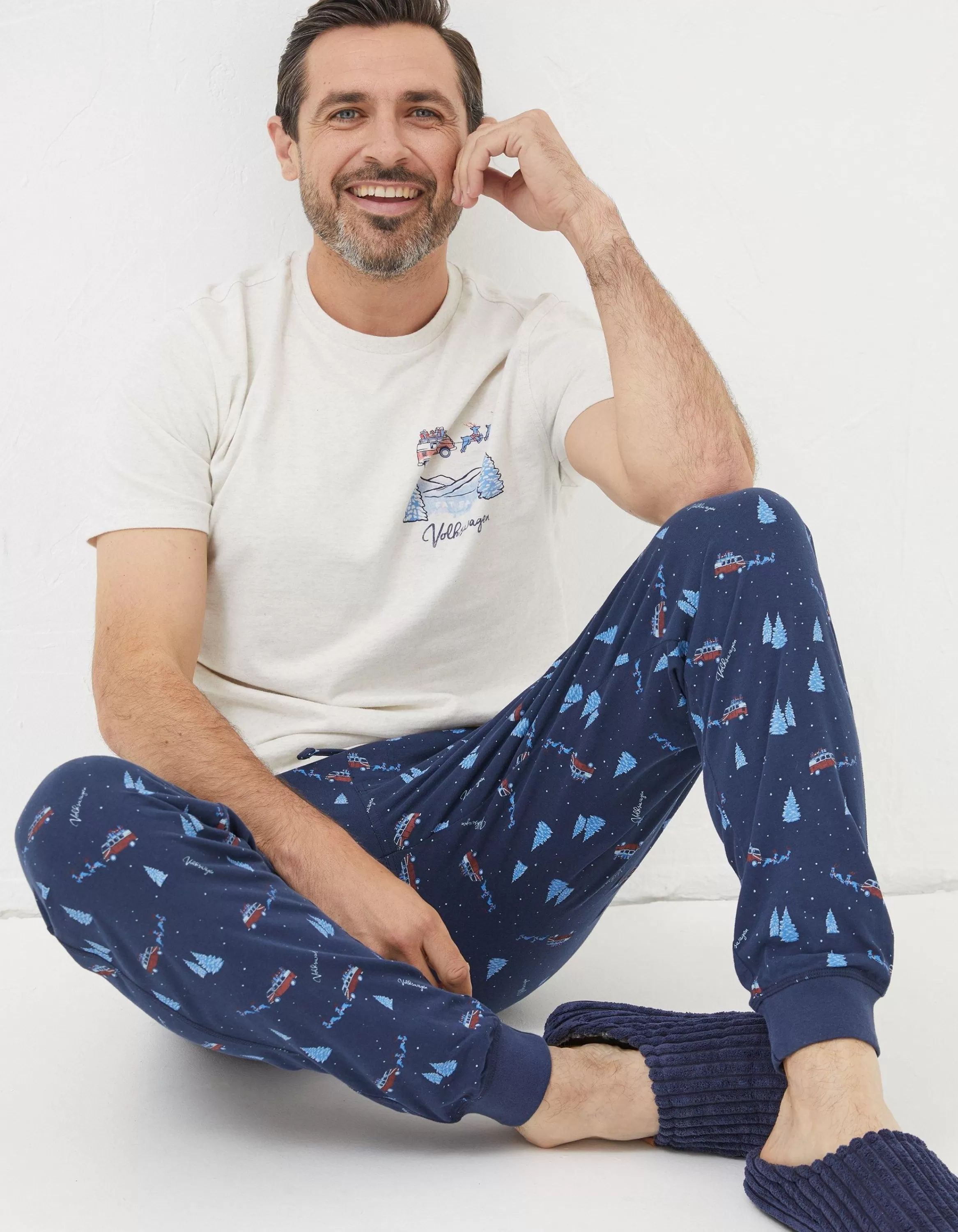 Sale FatFace Vw Jogger Pyjama Set Navy