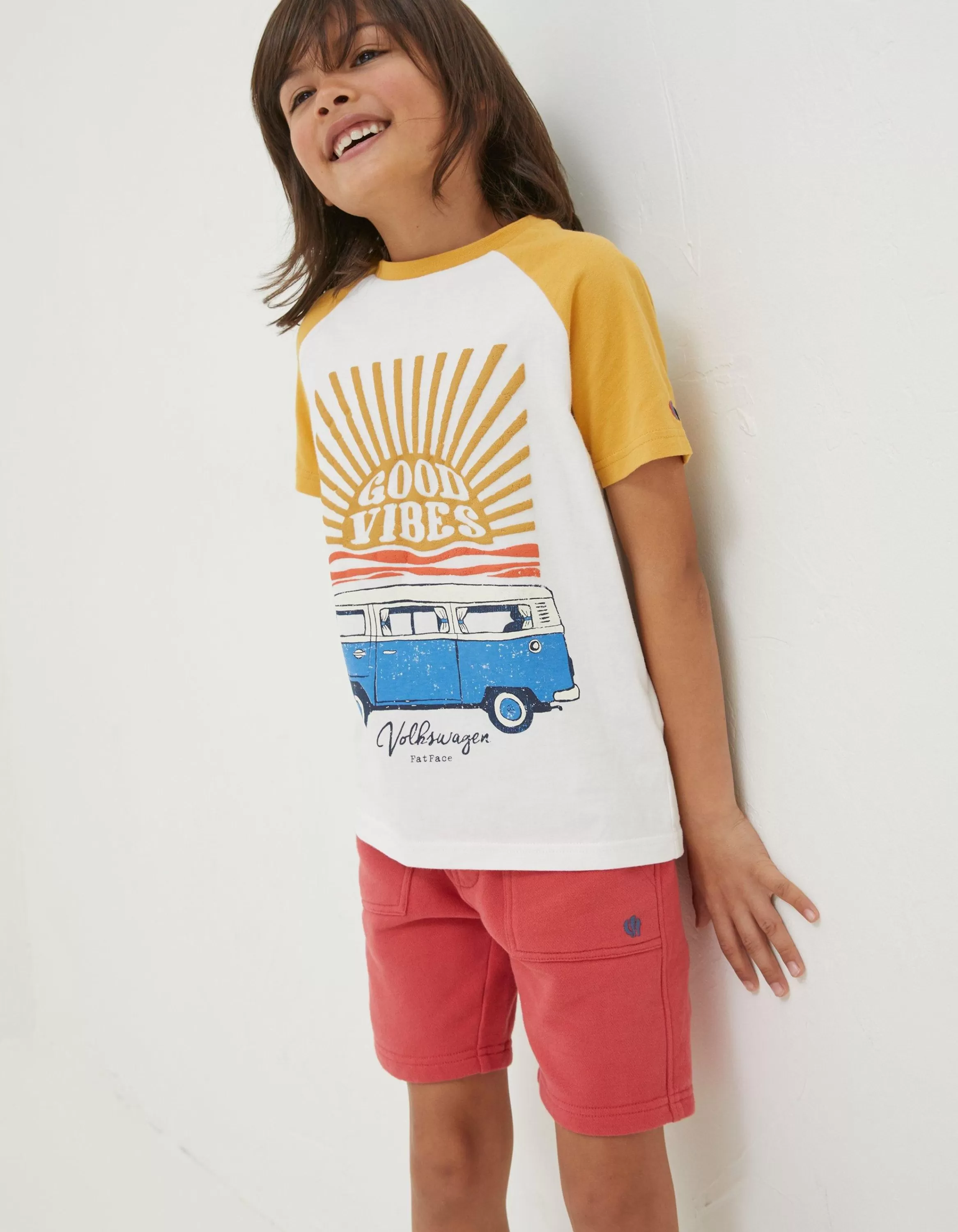 Best Sale FatFace Vw Sun Graphic Jersey T-Shirt Off White