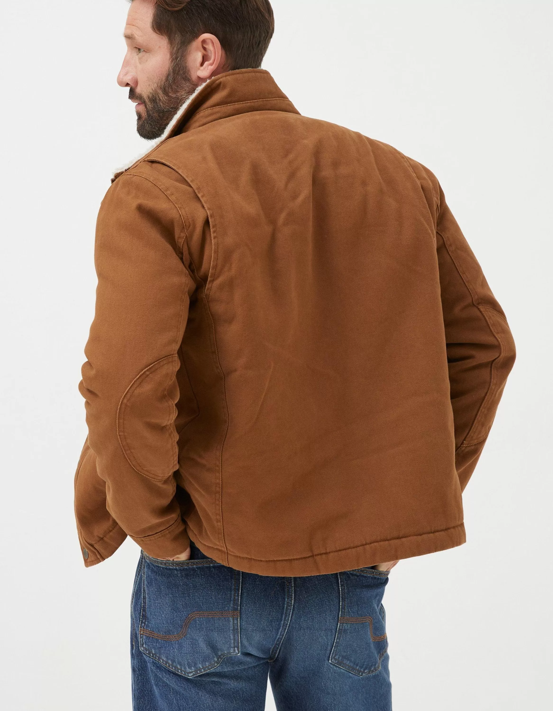 Store FatFace Wardly Canvas Jacket Chestnut Brown