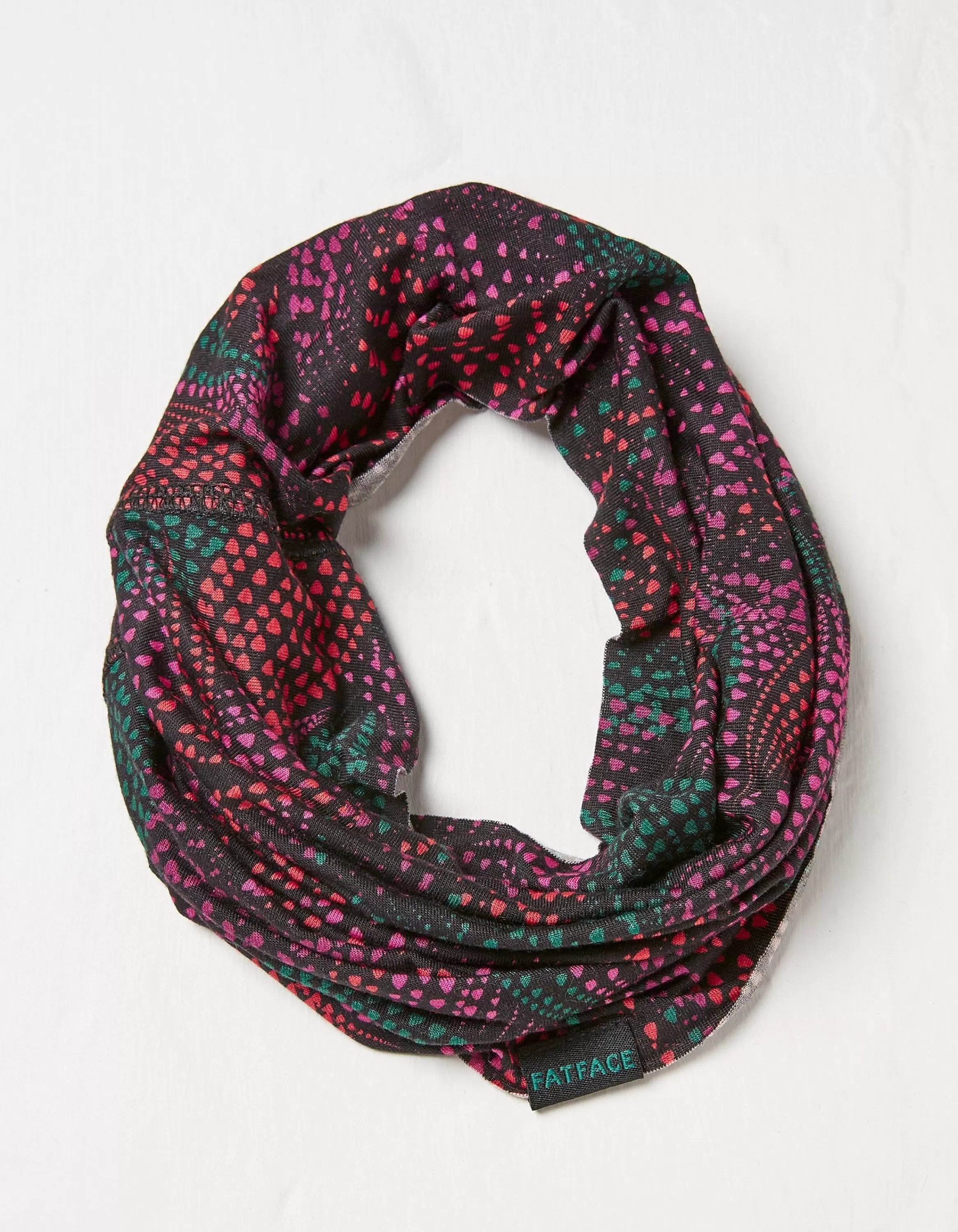 Fashion FatFace Waves Print Snood Black