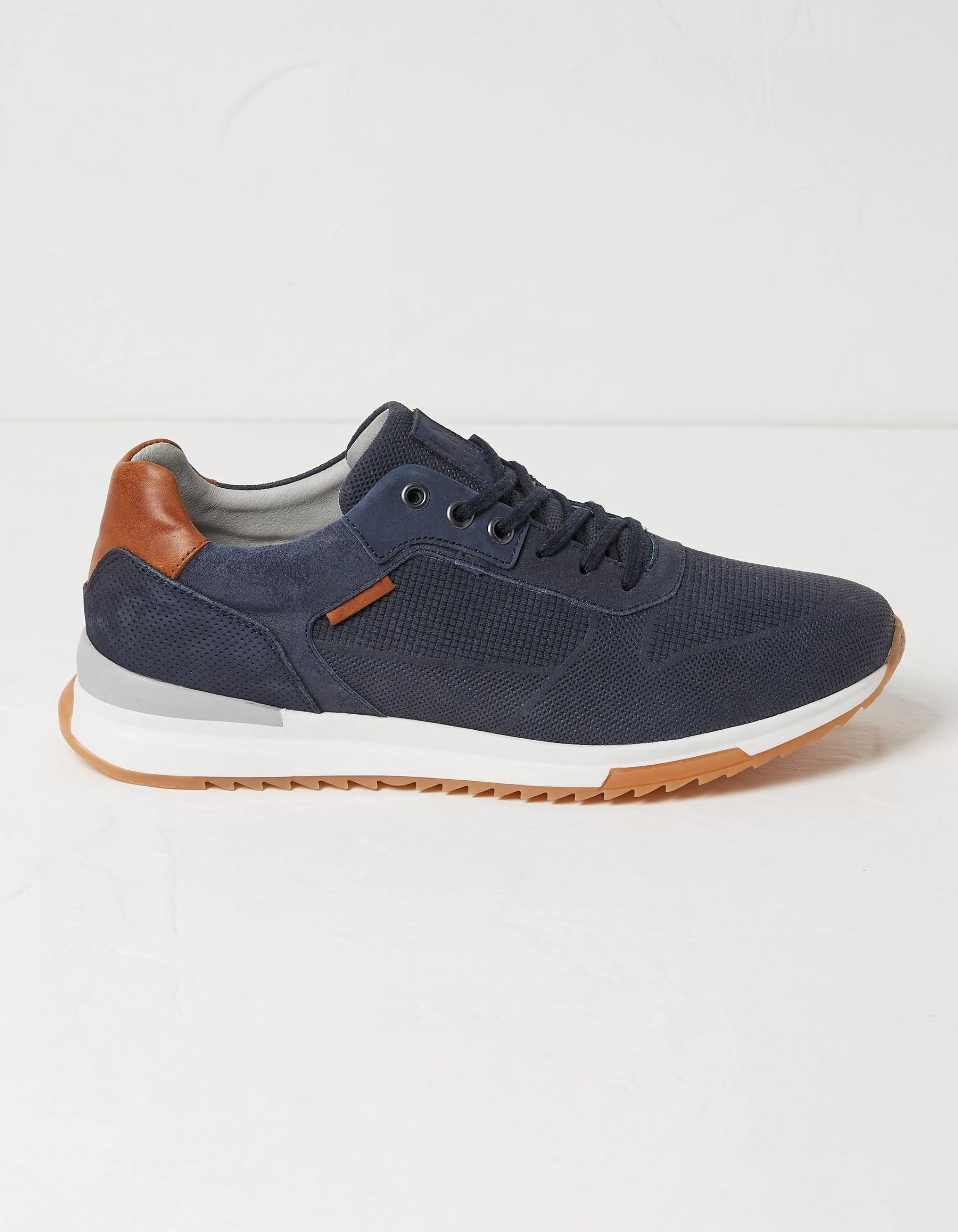 Flash Sale FatFace Wells Leather Trainers Navy