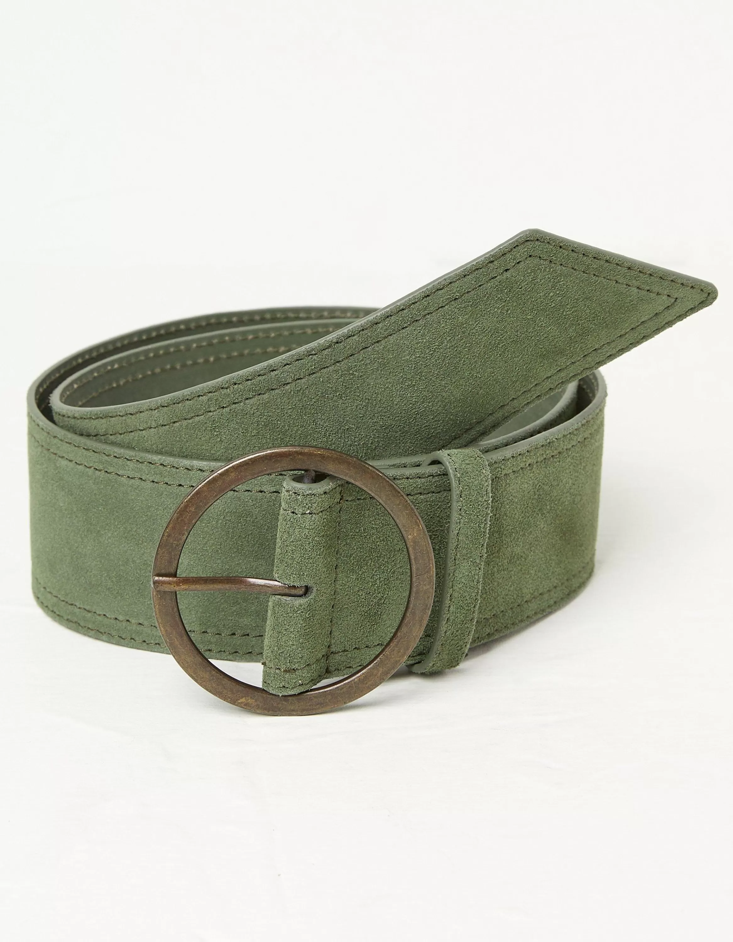 Best FatFace Wide Suede Belt Green