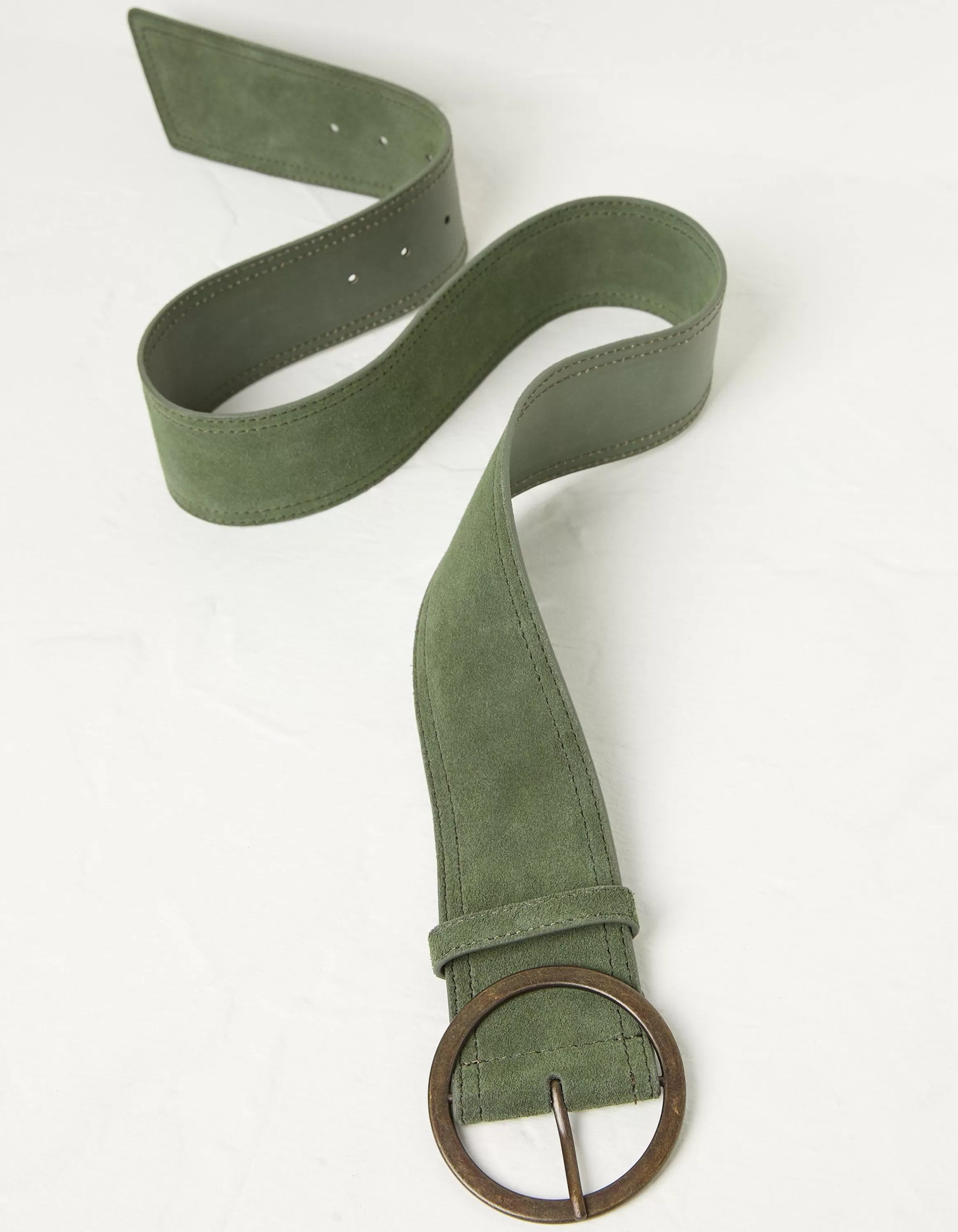 Best FatFace Wide Suede Belt Green