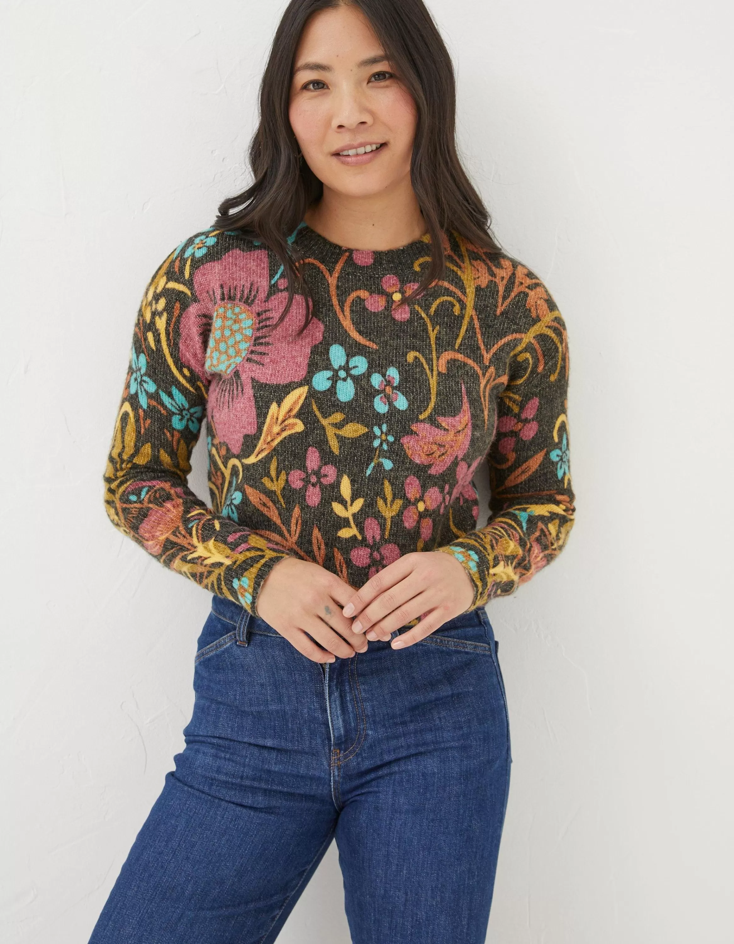 Cheap FatFace Wildscapes Print Jumper Multi