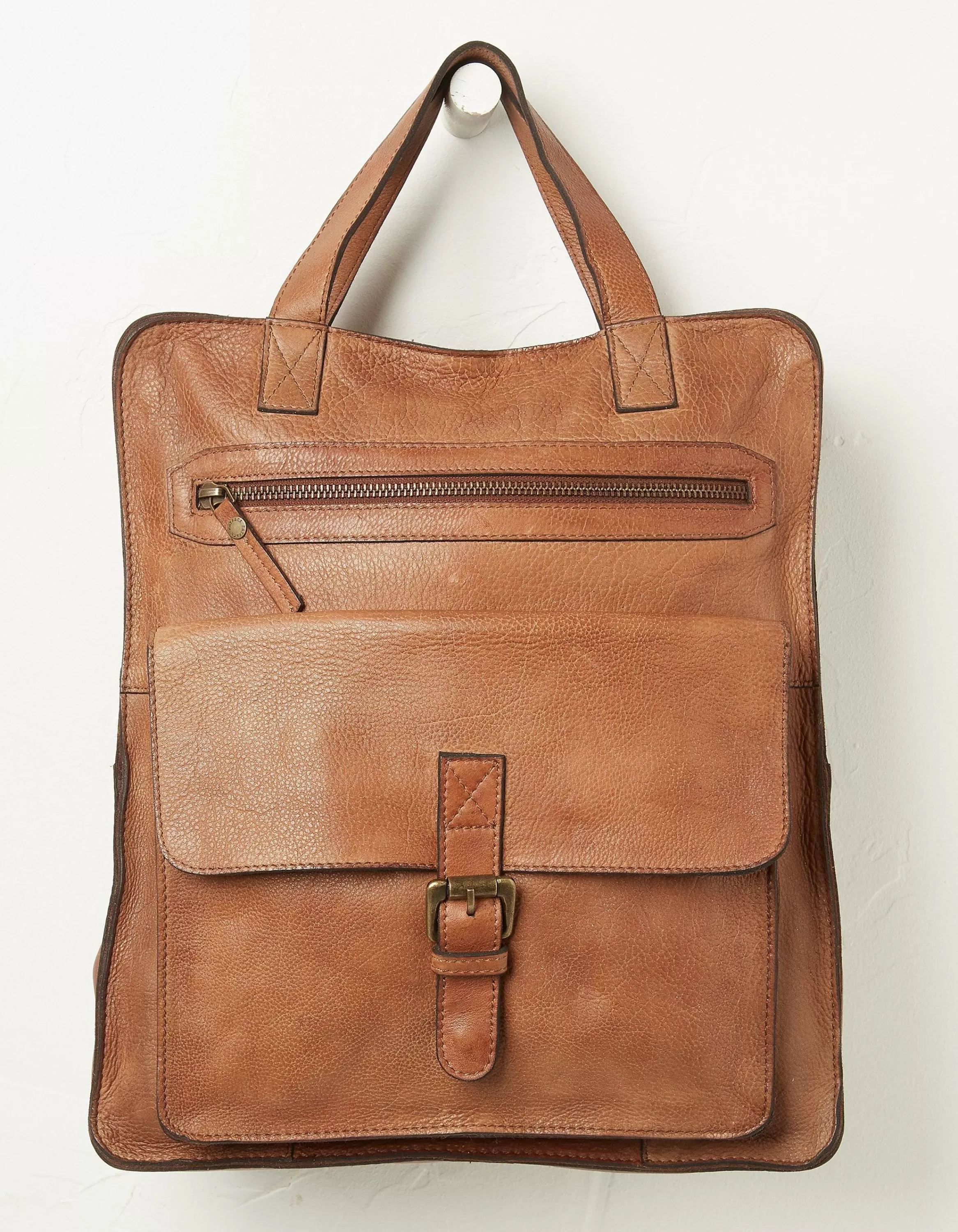 Shop FatFace Windsor Leather Rucksack Chestnut