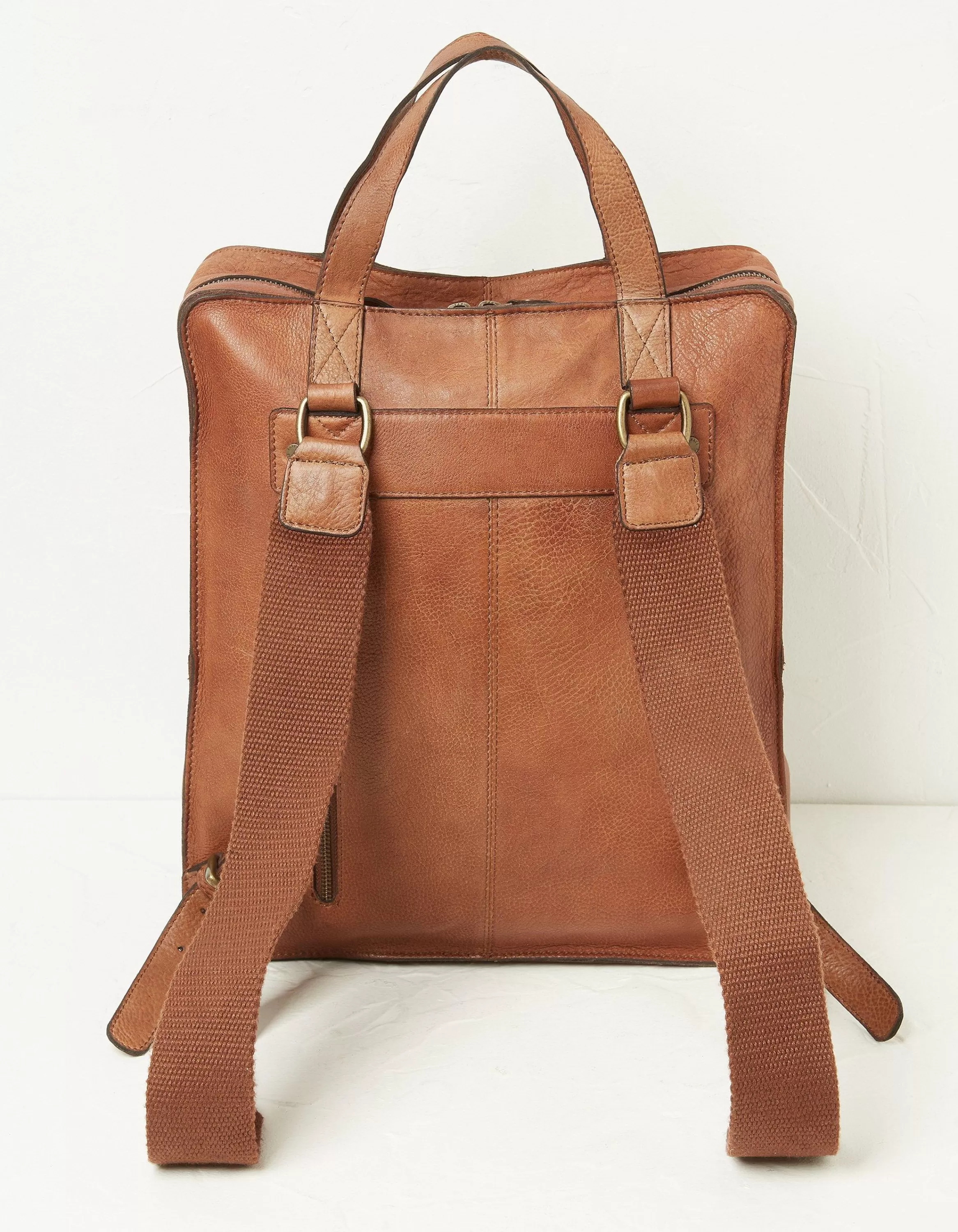 Shop FatFace Windsor Leather Rucksack Chestnut