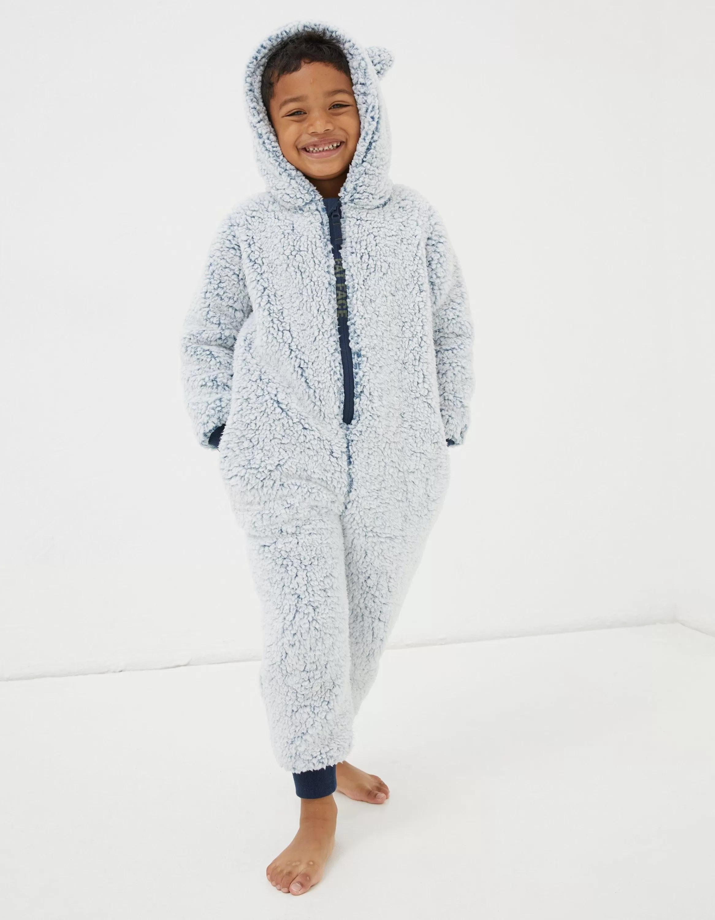 Discount FatFace Wolf Onesie Navy