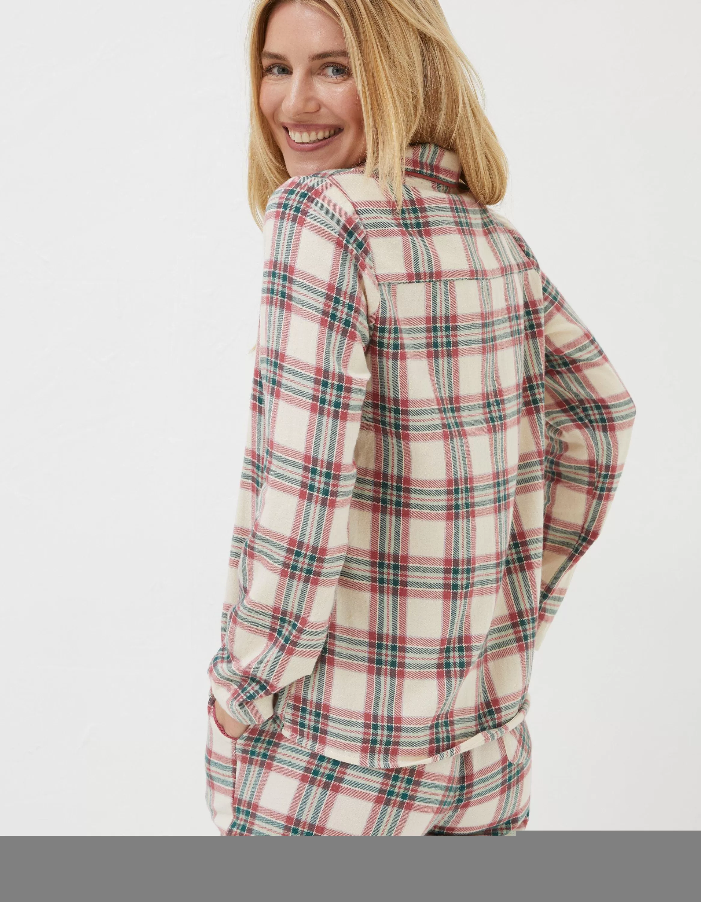 Best FatFace Woodland Check Nightshirt Ivory