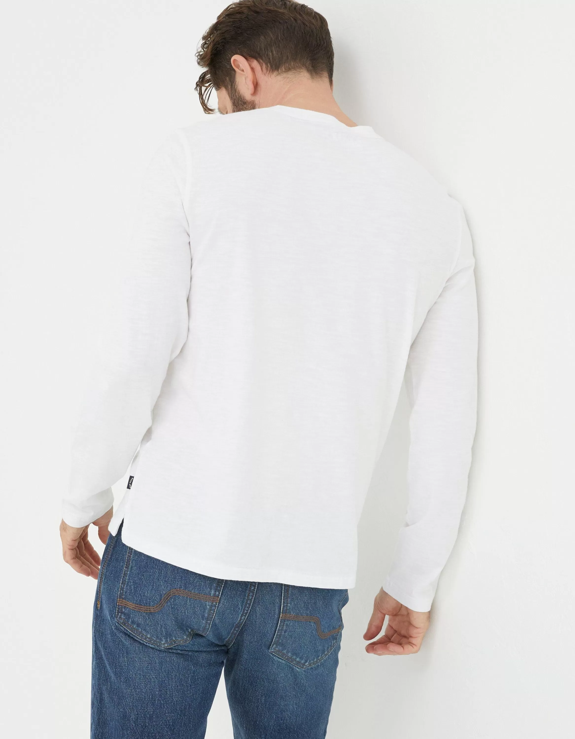 Shop FatFace Woodside Slub Henley White