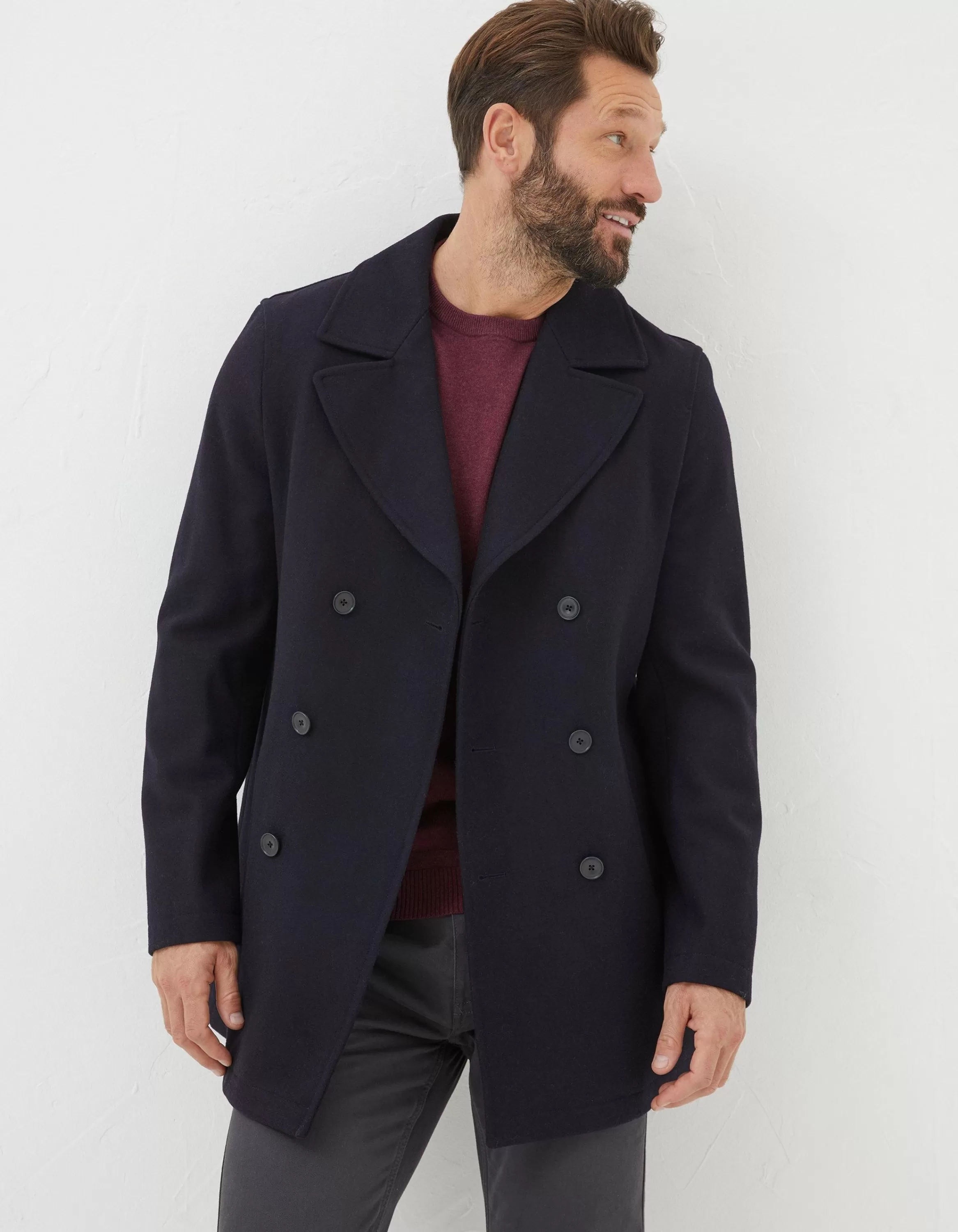 Flash Sale FatFace Wool Peacoat Navy