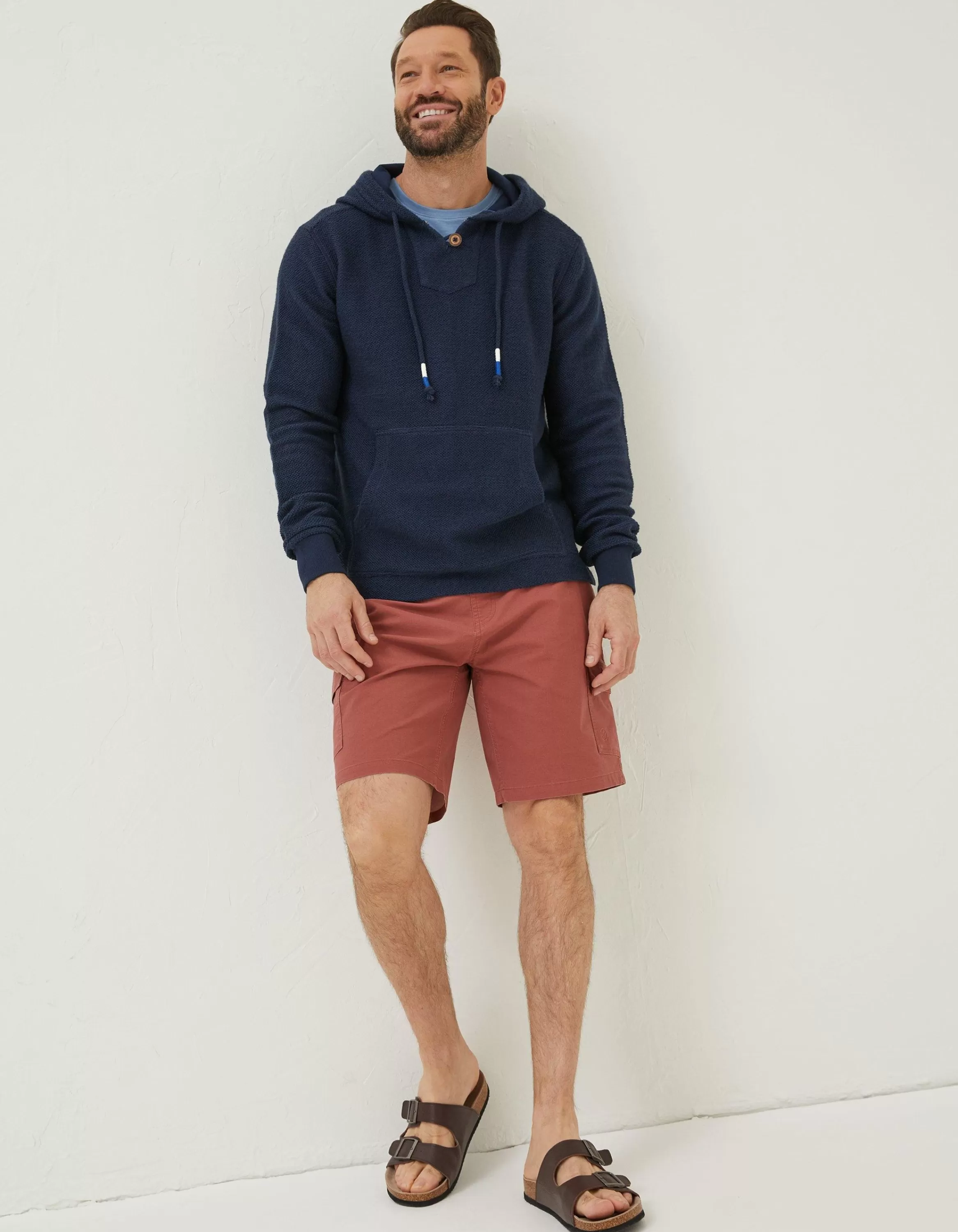 Flash Sale FatFace Woolacombe Button Hoodie Navy