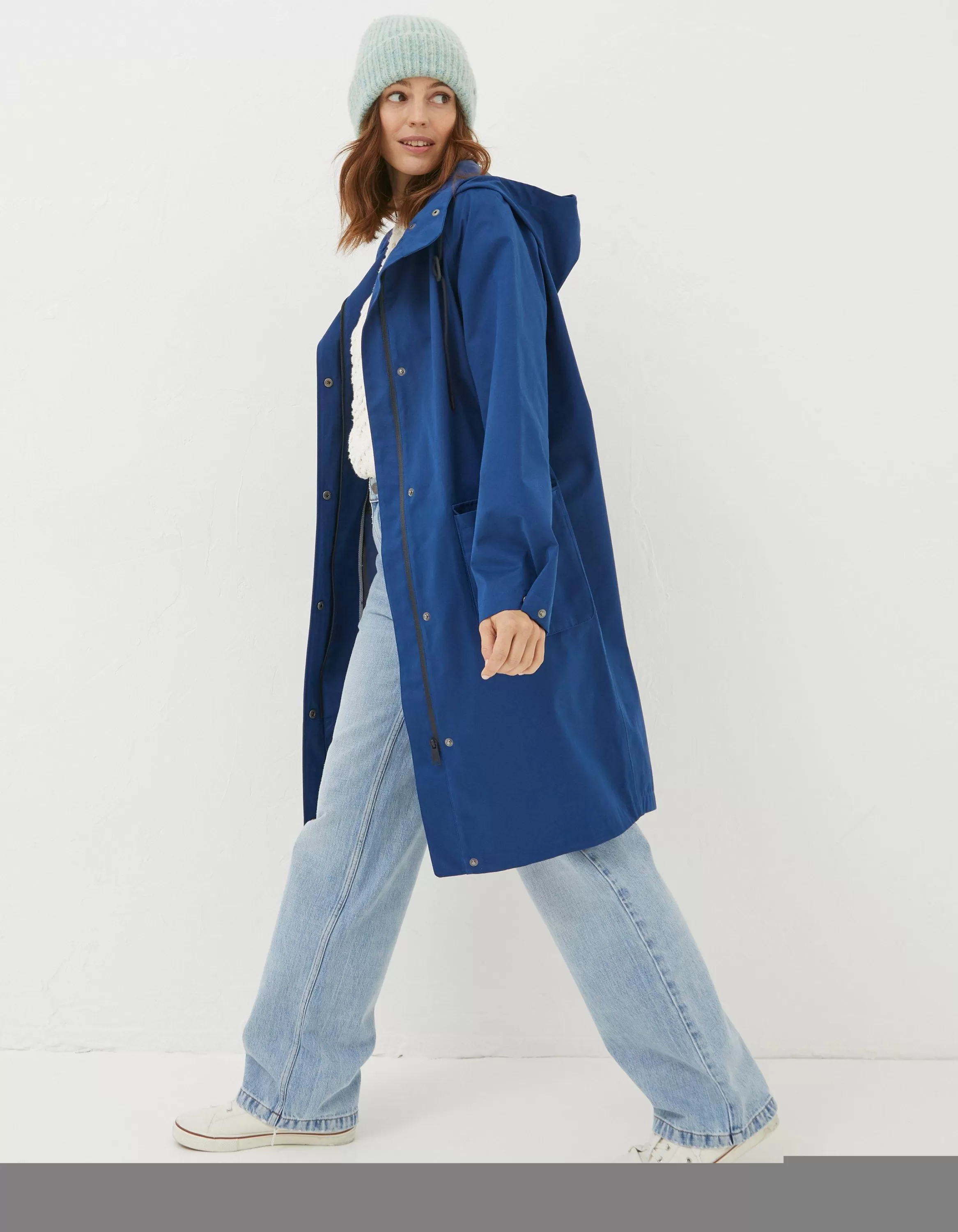 Store FatFace Wren Waterproof Coat Blue