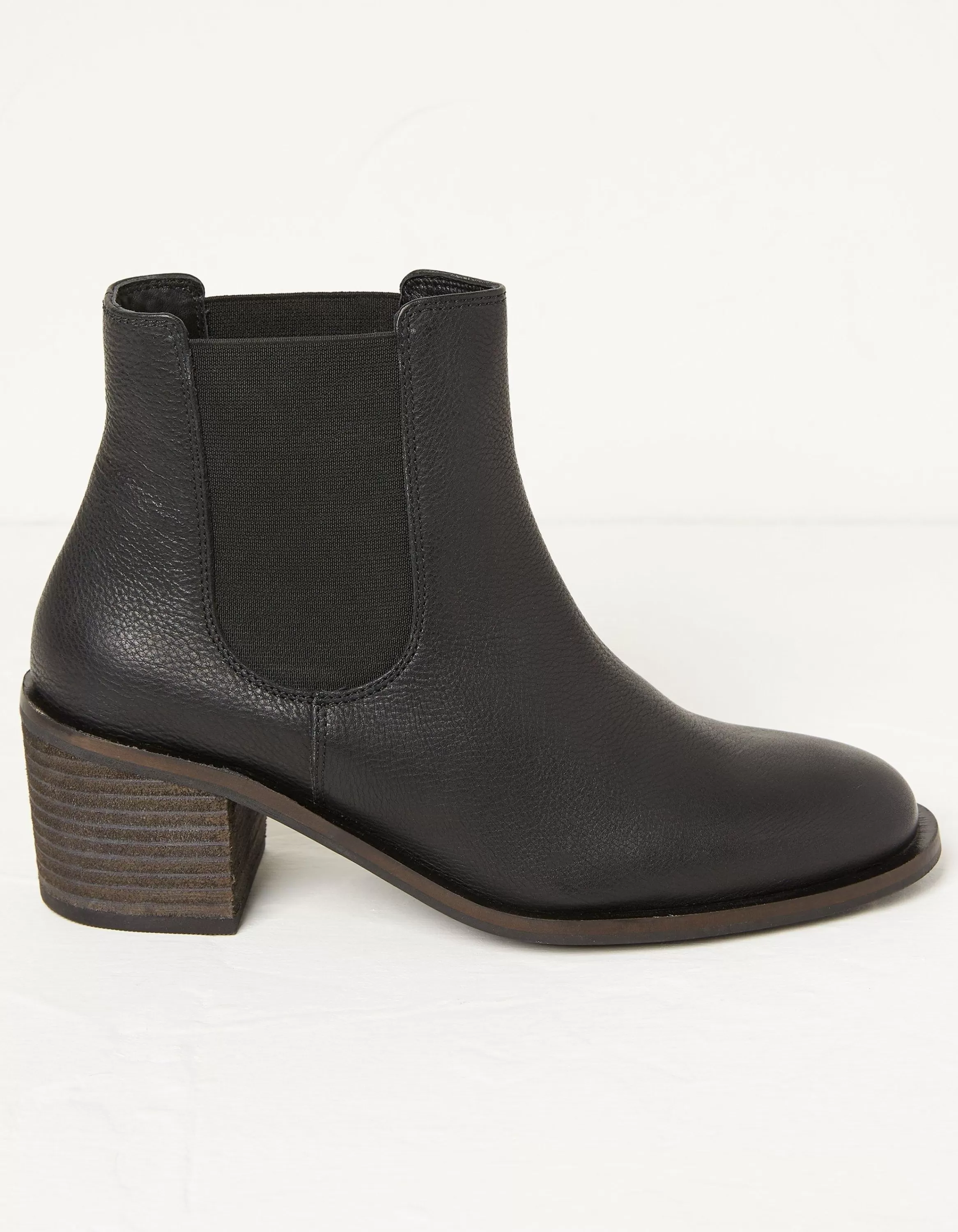 New FatFace Zara Block Heel Chelsea Boot Black